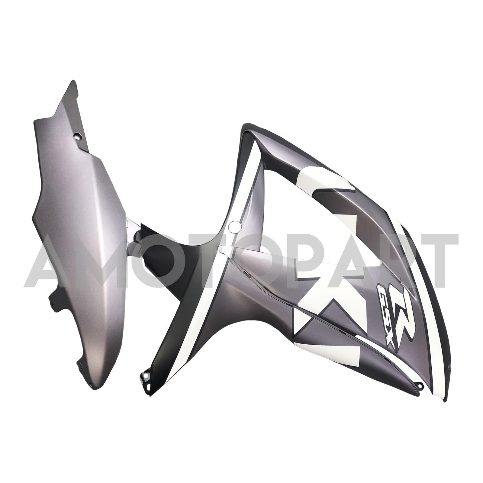 Amotopart 2008–2010 K8 GSXR 600/750 Suzuki Grau&Schwarzes Verkleidungskit