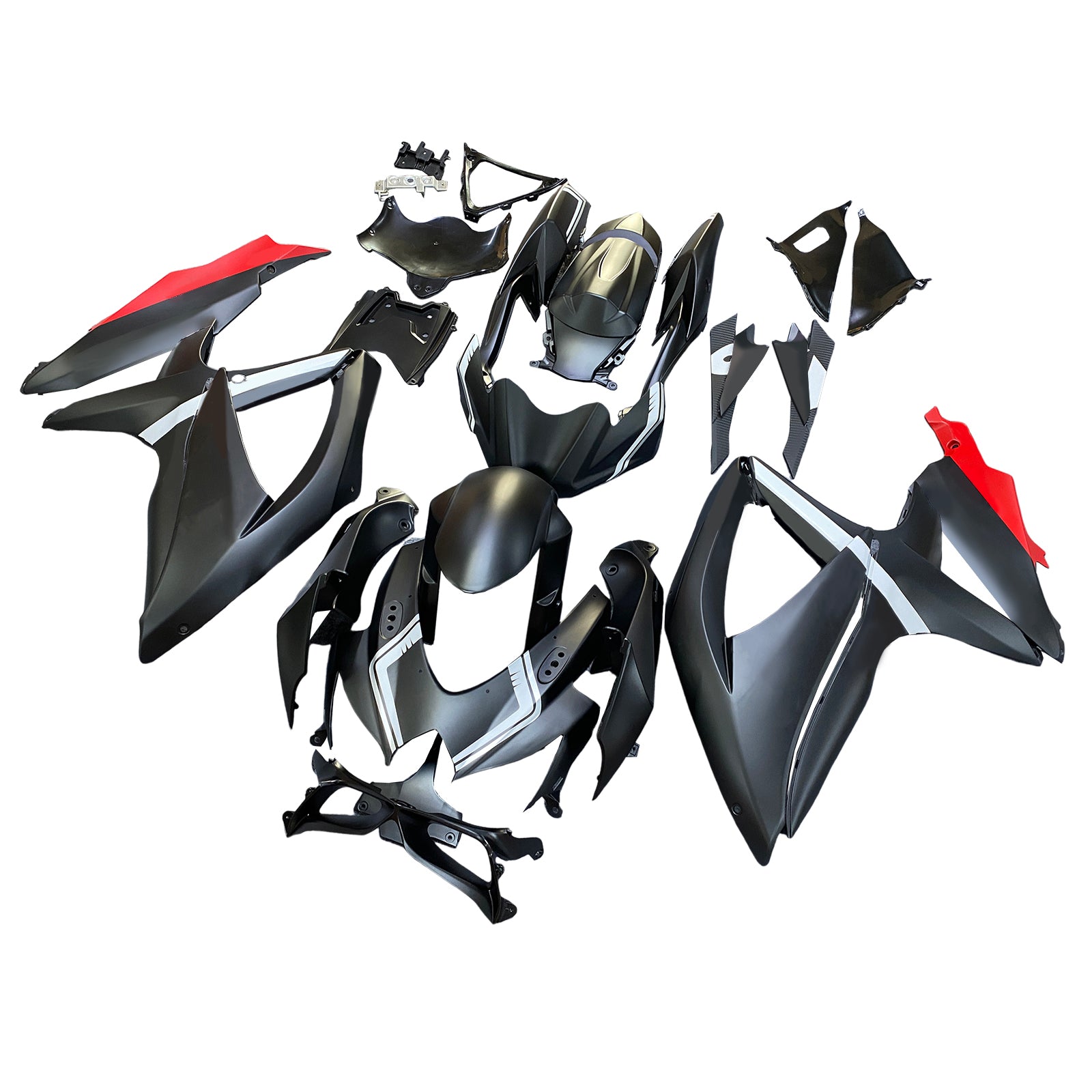 Amotopart 2008-2010 K8 GSXR 600/750 Suzuki Black&Red Fairing Kit