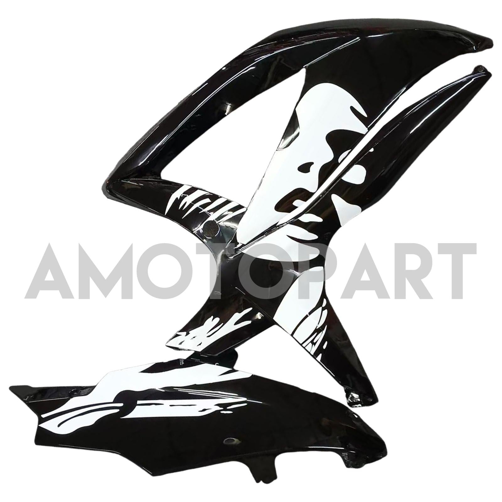 Amotopart 2008-2010 K8 GSXR 600/750 Suzuki Black&White Accents 
 Fairing Kit