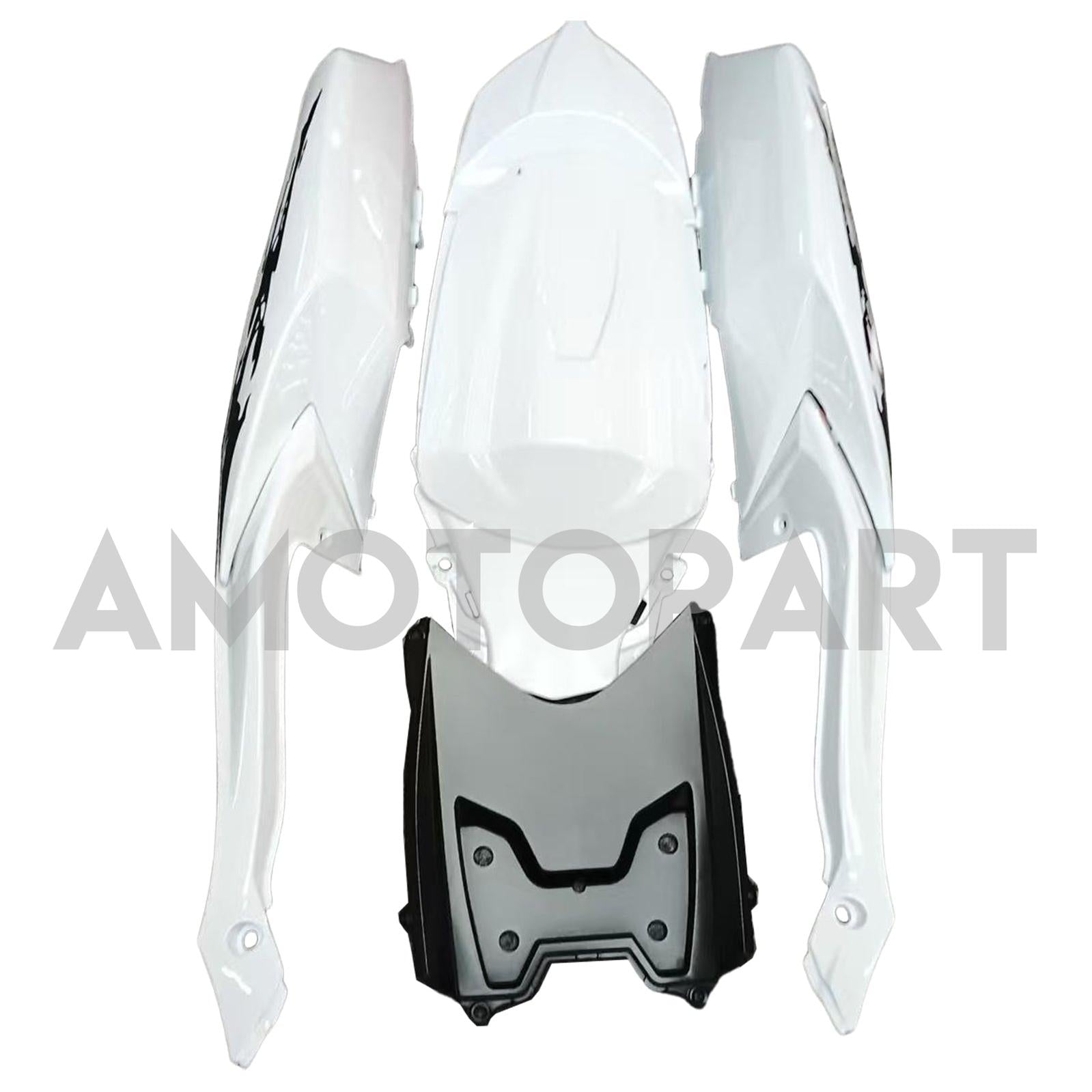 Amotopart 2008-2010 K8 GSXR 600/750 Suzuki Black&White Accents 
 Fairing Kit