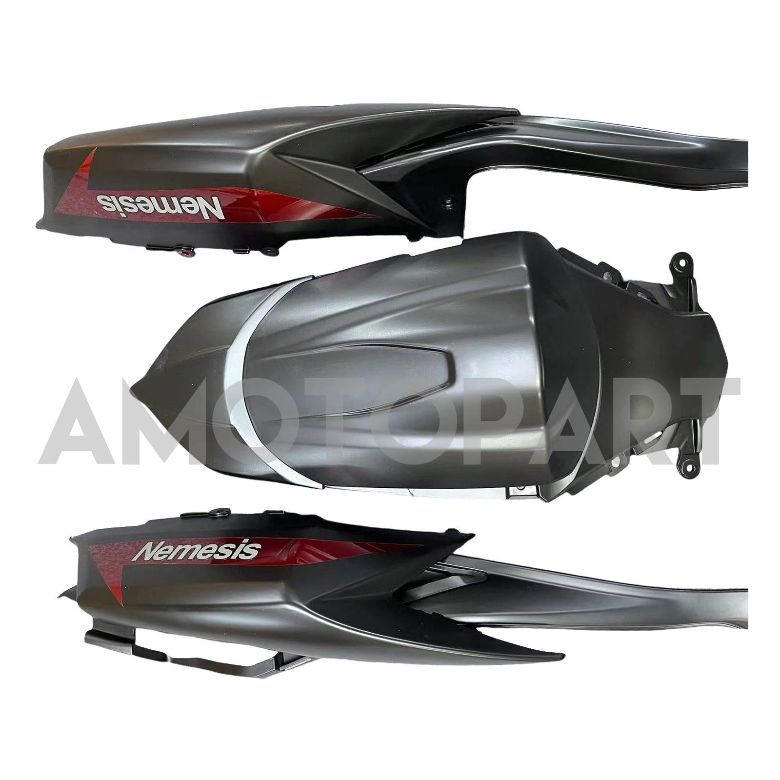 Amotopart 2008-2010 K8 GSXR 600/750 Suzuki Black&Red Accents Fairing Kit