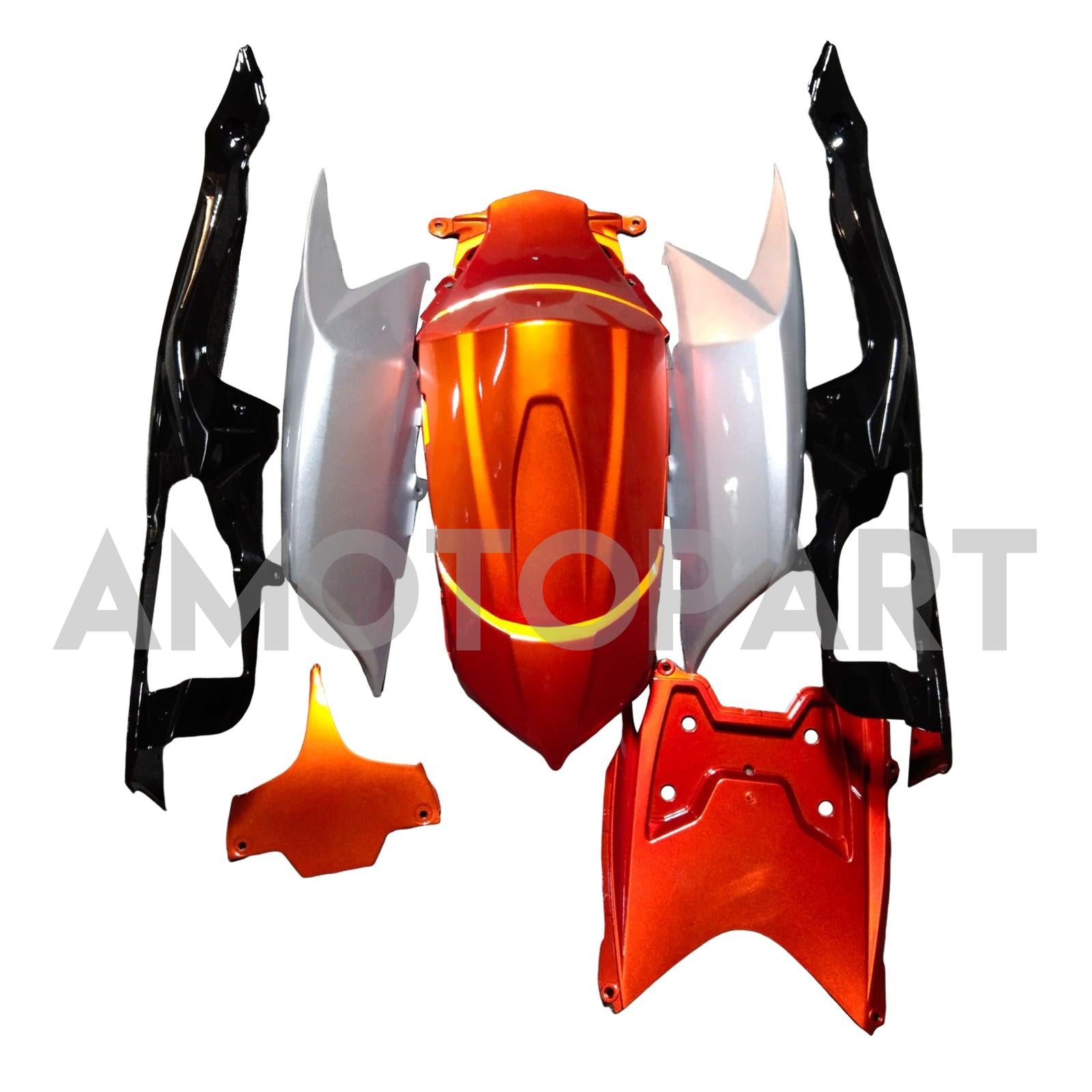 Amotopart 2008-2010 K8 GSXR 600/750 Suzuki Orange&White Fairing Kit