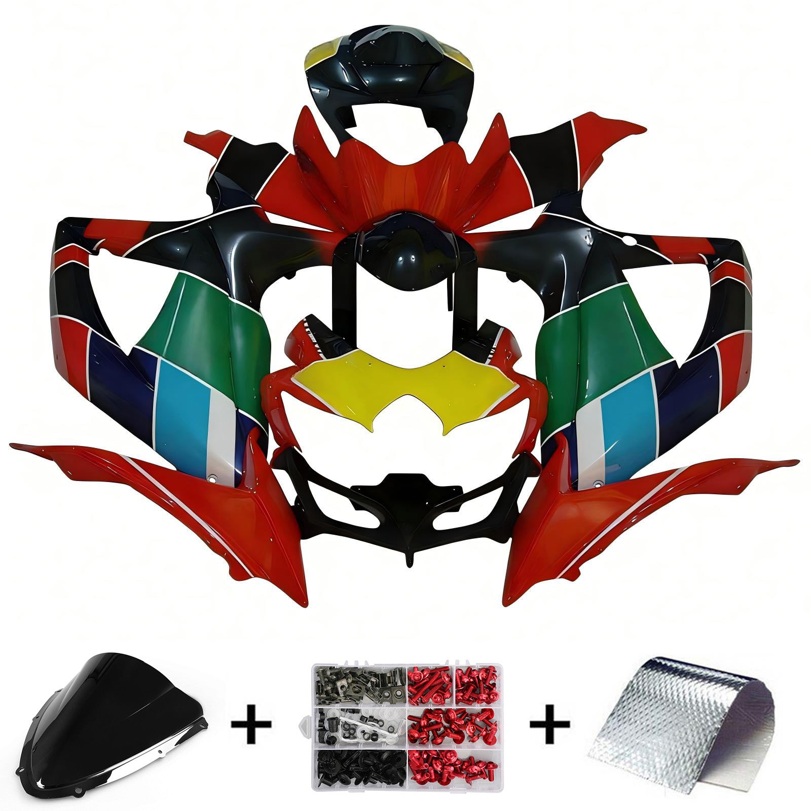 Amotopart 2008-2010 K8 GSXR 600/750 Suzuki Kit carena multicolore