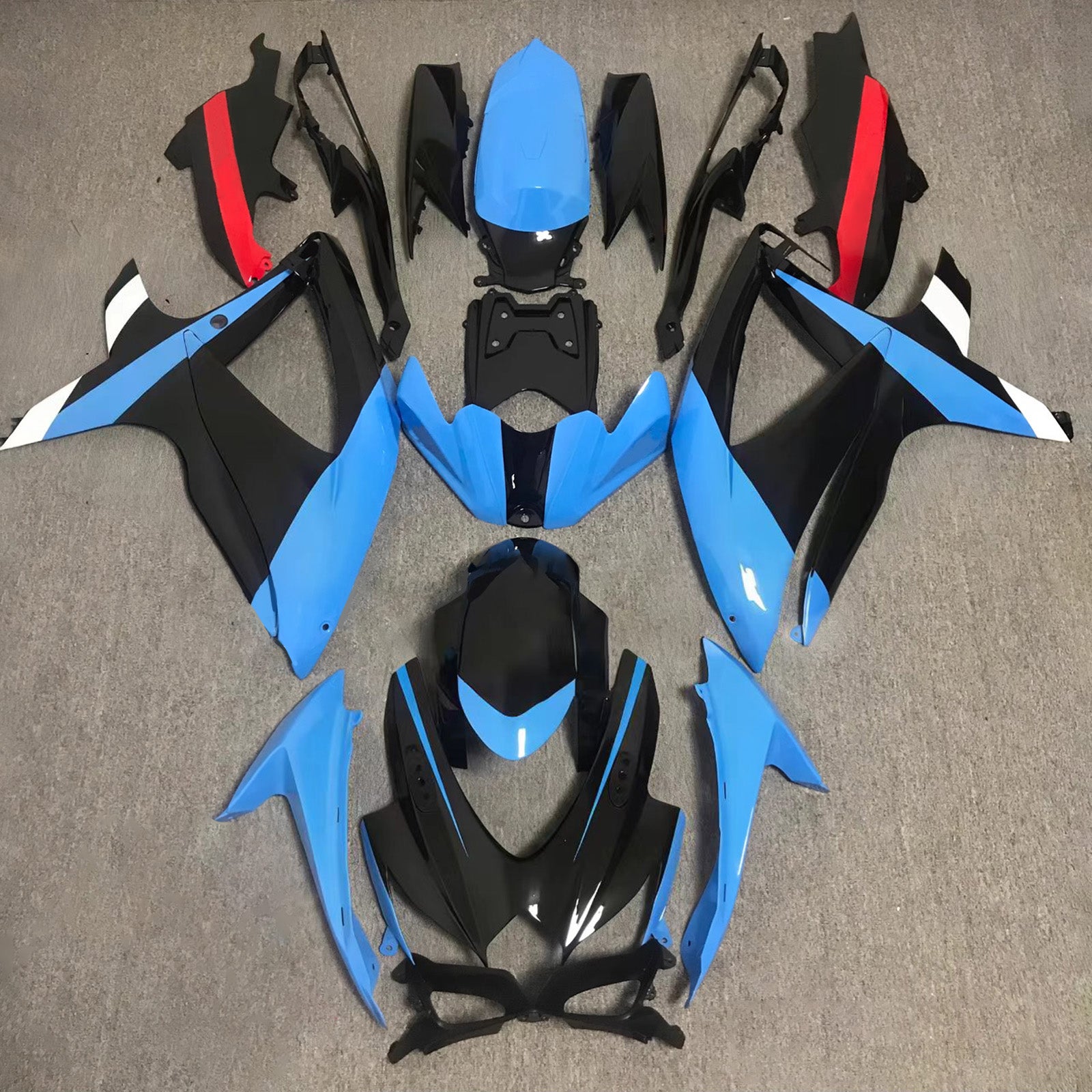Amotopart 2008-2010 Suzuki GSXR 600/750 Blue Black Fairing Kit