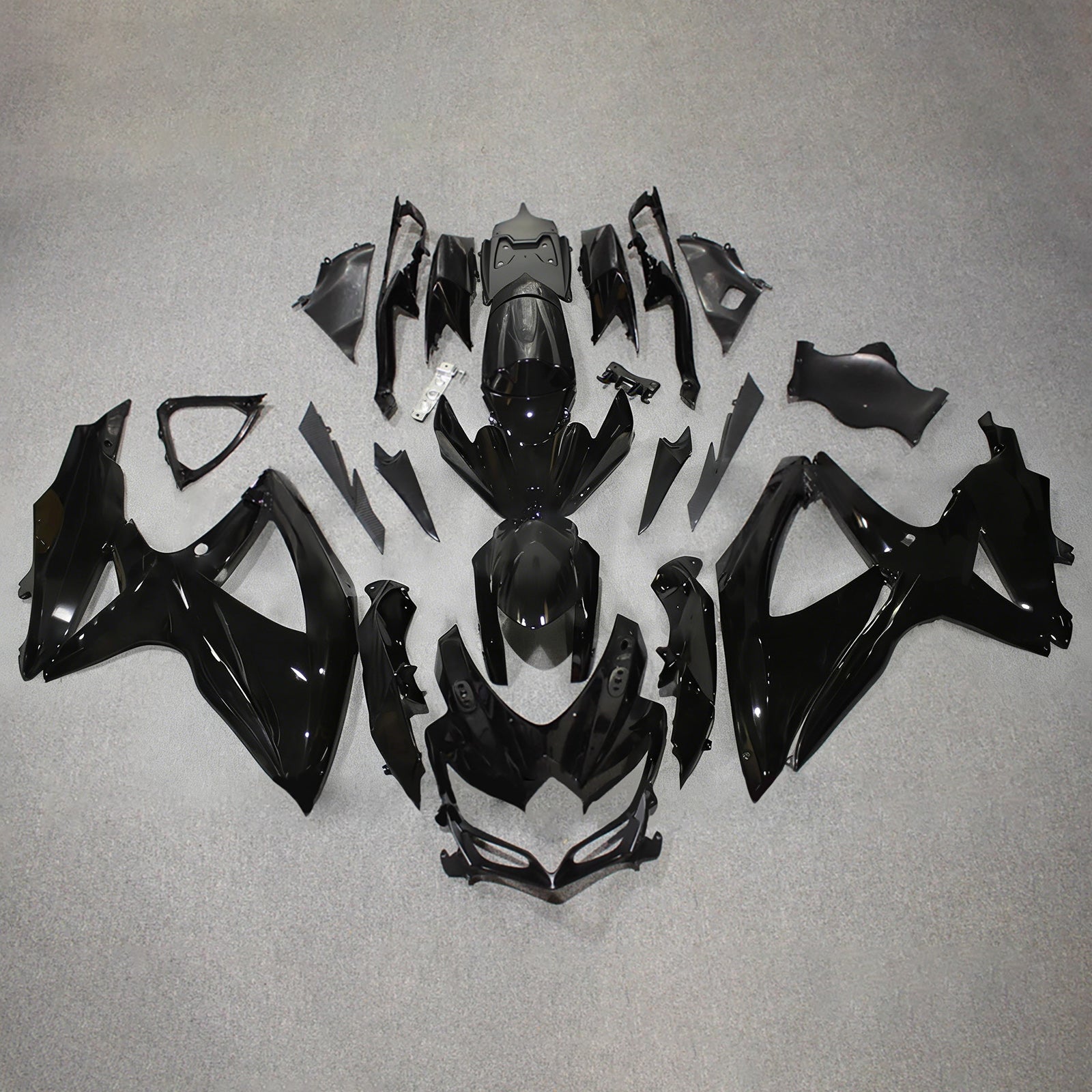 Amotopart 2008-2010 Suzuki GSXR 600/750 Black Gold Fairing Kit