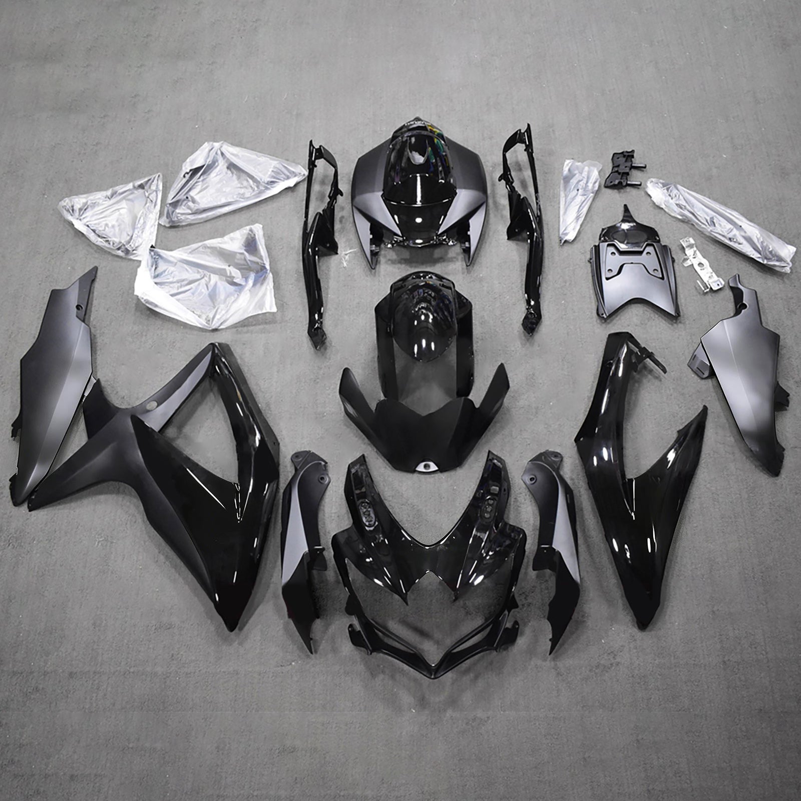 Amotopart 2008-2010 Suzuki GSXR 600/750 Black Fairing Kit