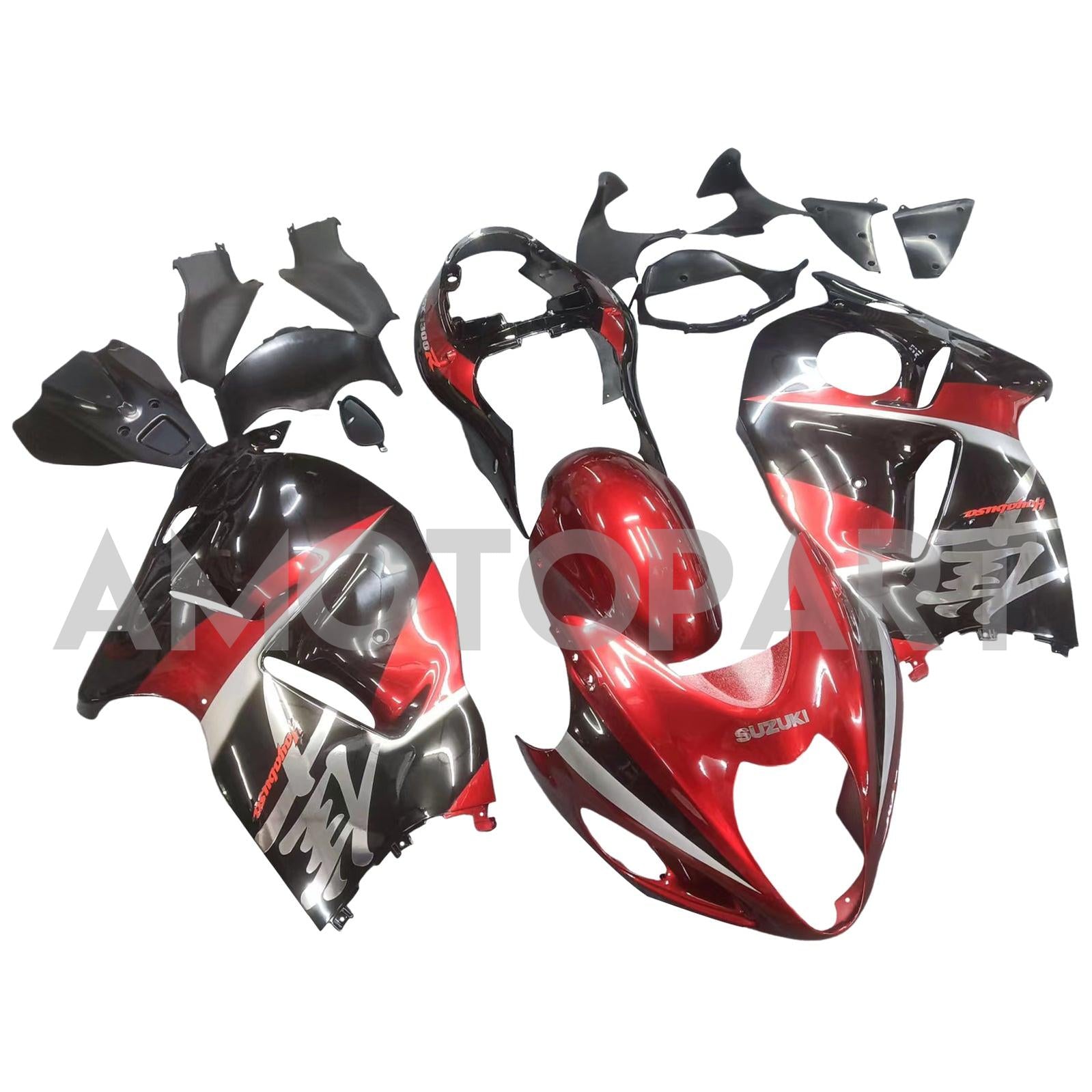 AMOTOTART SUZUKI HAYABUSA GSX1300R 1999-2007 Fansing G-Black & Red Kit