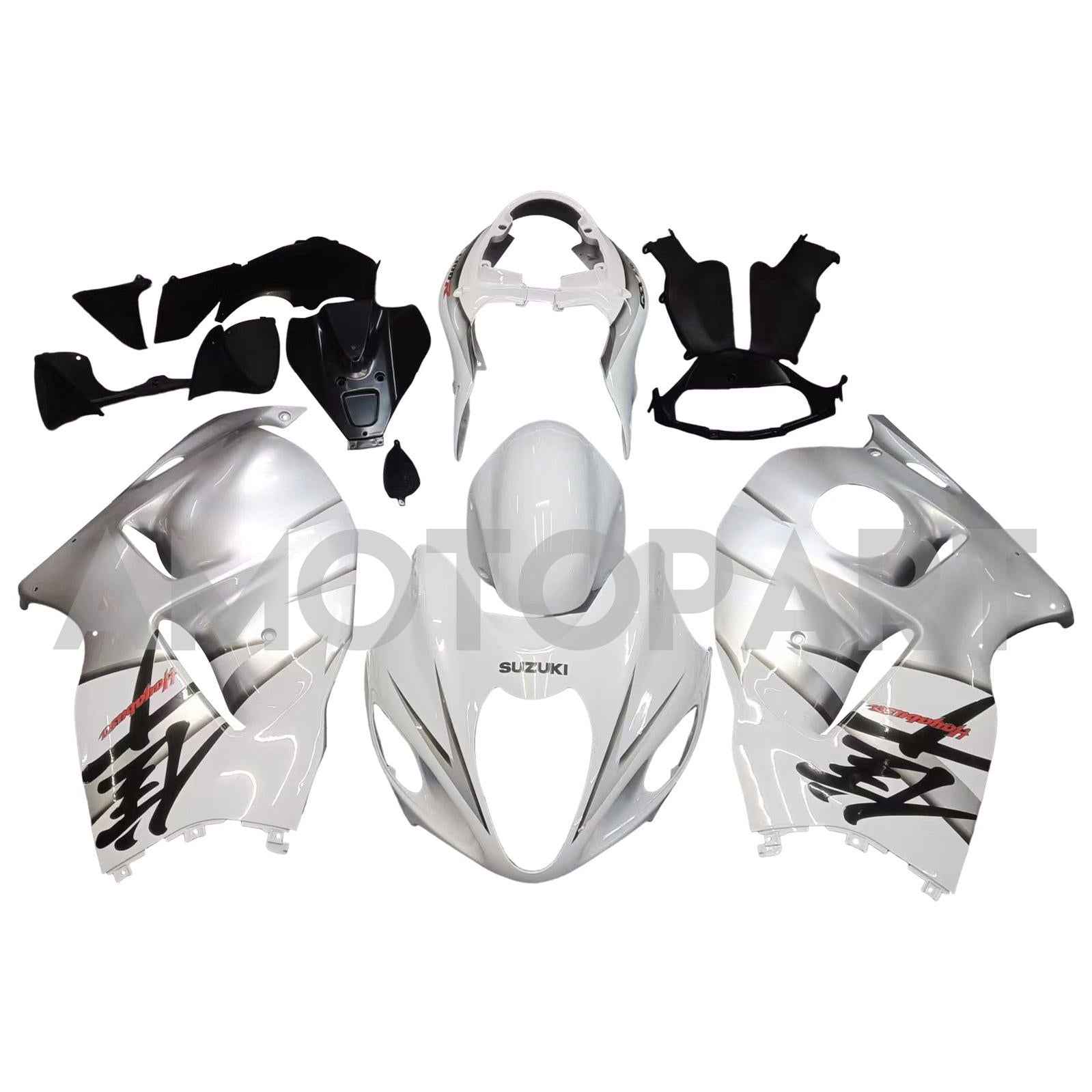 Amotopart Suzuki Hayabusa GSXR1300 1999-2007 White Kit