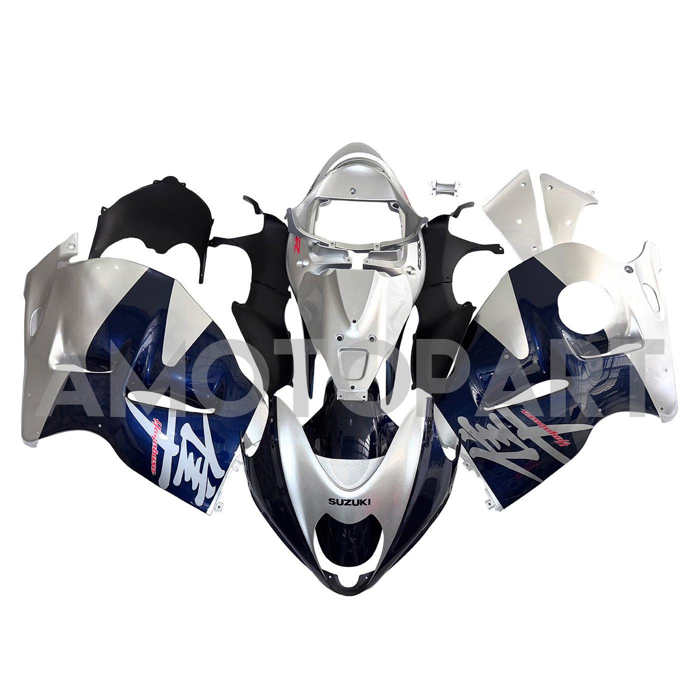 Amotopart 1999-2007 Suzuki GSX1300R Fairing G-Sliver&Blue Kit