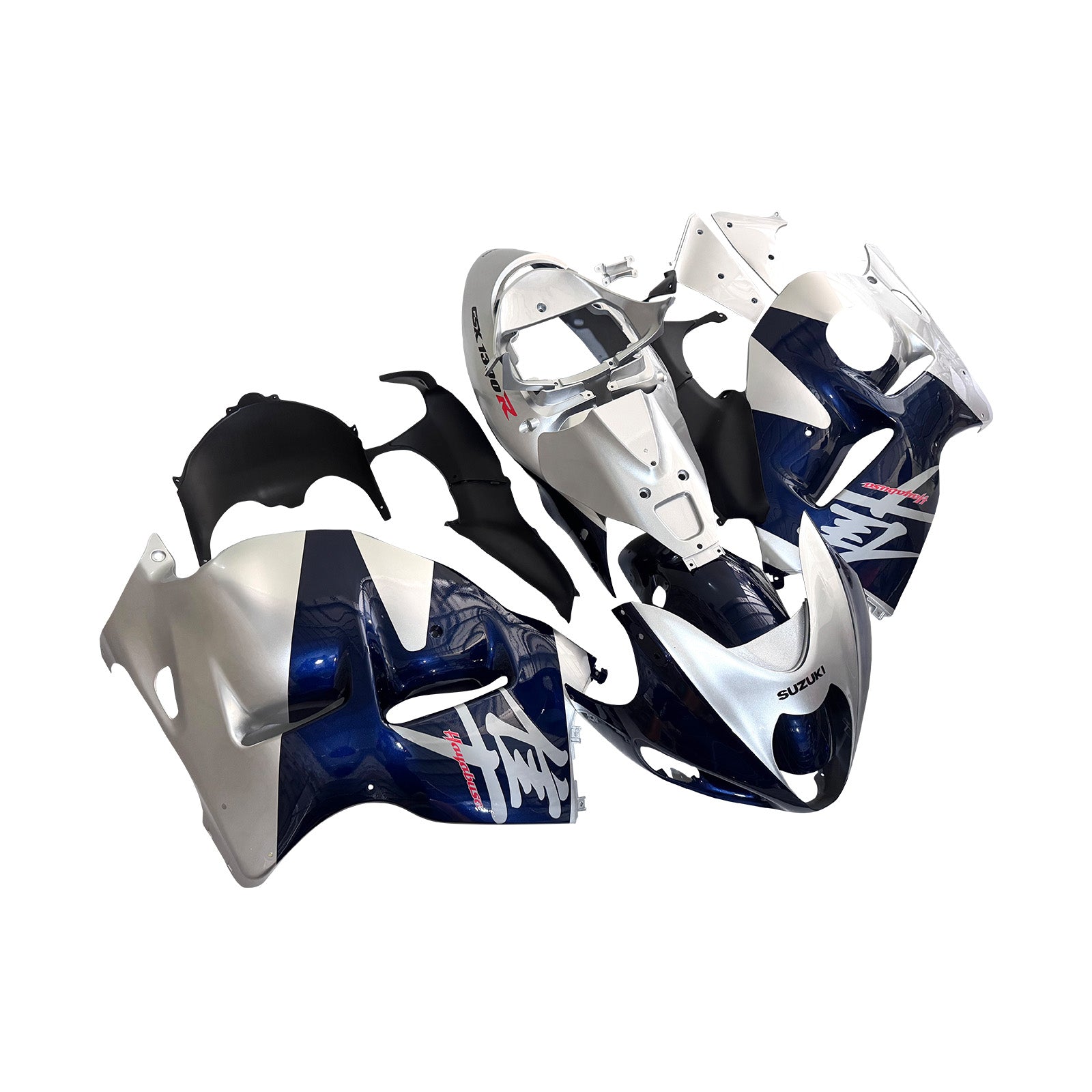 Amotopart 1999-2007 Suzuki GSX1300R Fairing G-Sliver&Blue Kit