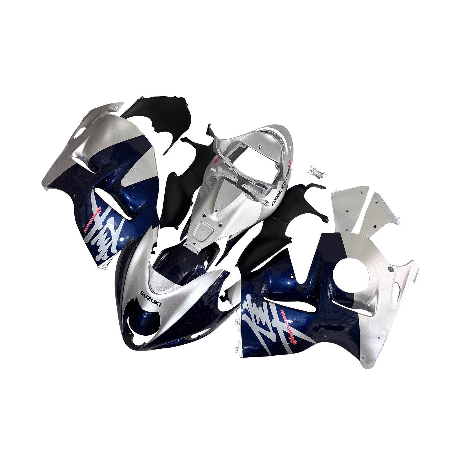 Amotopart 1999-2007 Suzuki GSX1300R Fairing G-Sliver&Blue Kit