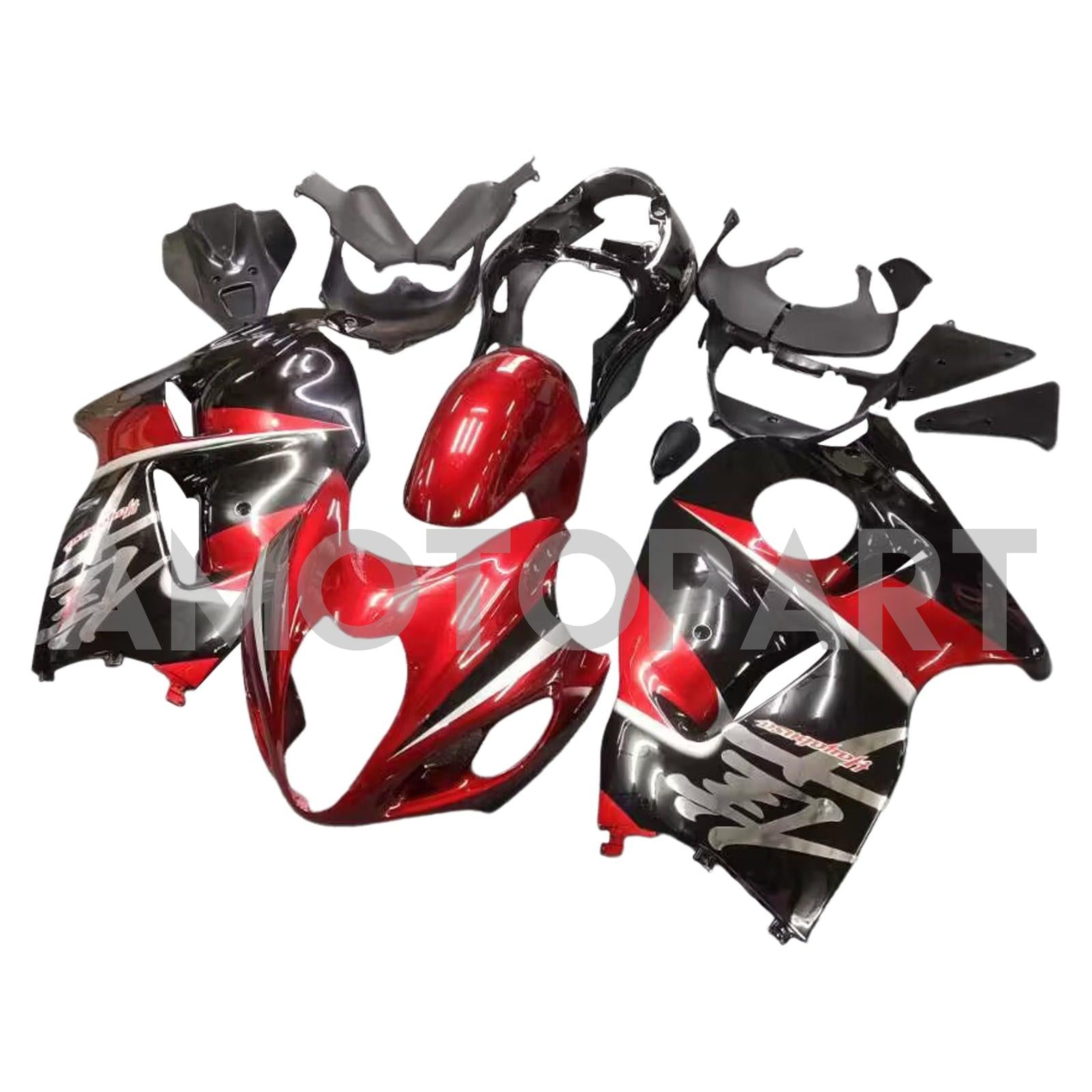 Amotopart Suzuki Hayabusa GSXR1300 1999-2007 G-Black&Red Kit