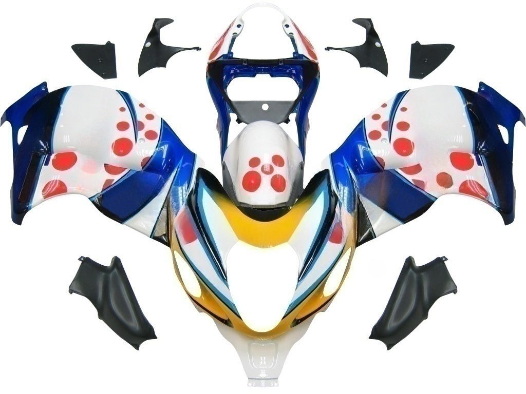 Amotopart Suzuki Hayabusa GSX1300R 1999-2007 Kit Carénage Multi Blanc