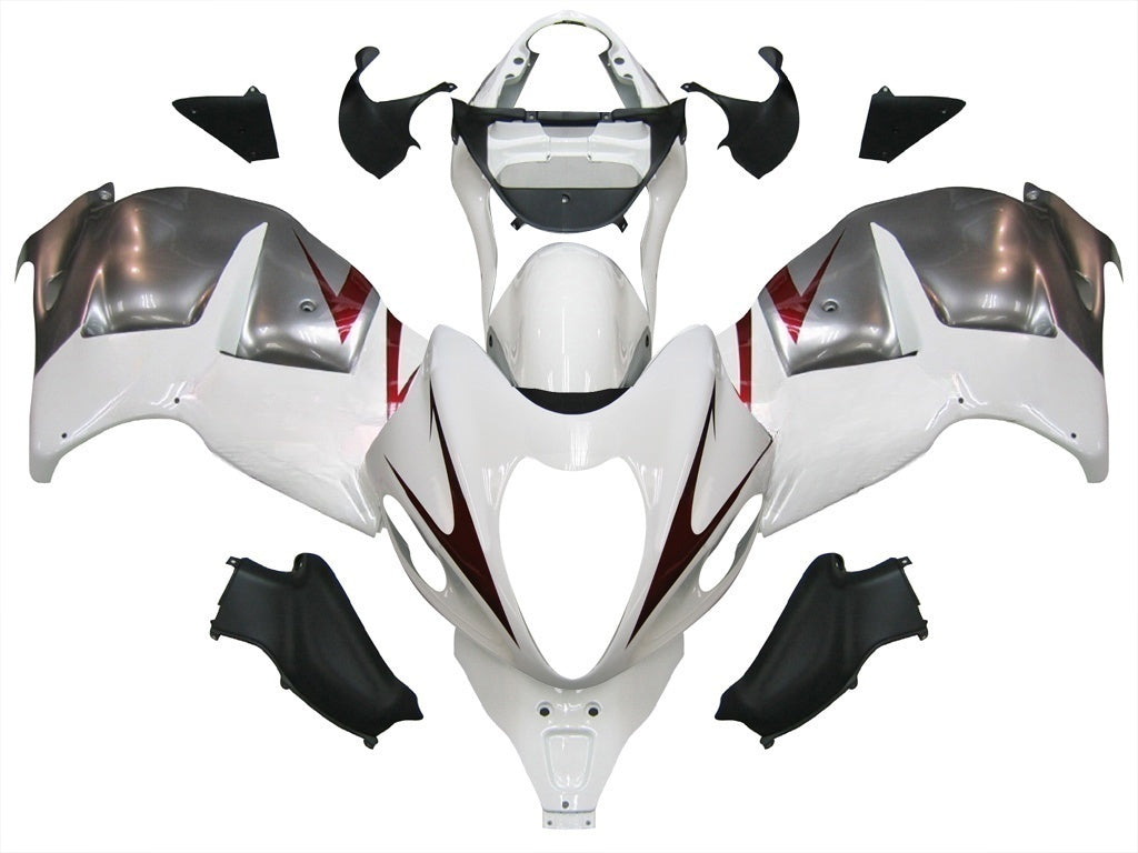 Amotopart Suzuki Hayabusa GSX1300R 1999-2007 Kåbe Multi Hvid&Sleversæt
