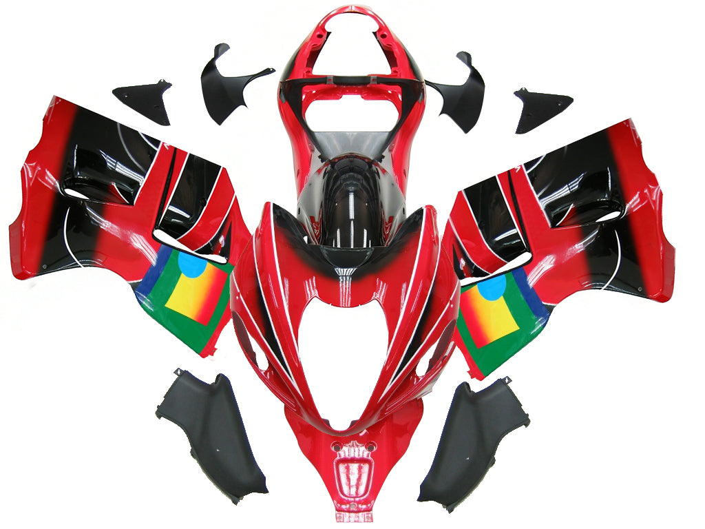Amotopart Suzuki Hayabusa GSX1300R 1999-2007 Fairing Multi Red&Black Kit