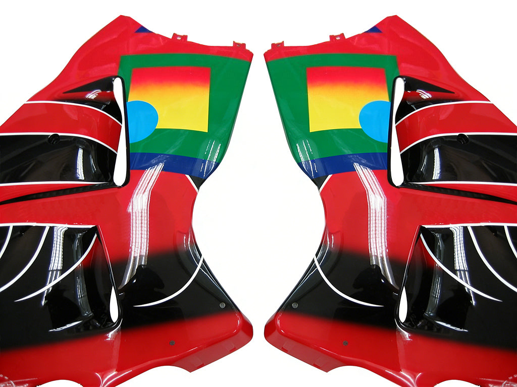 Amotopart Suzuki Hayabusa GSX1300R 1999-2007 Fairing Multi Red&Black Kit