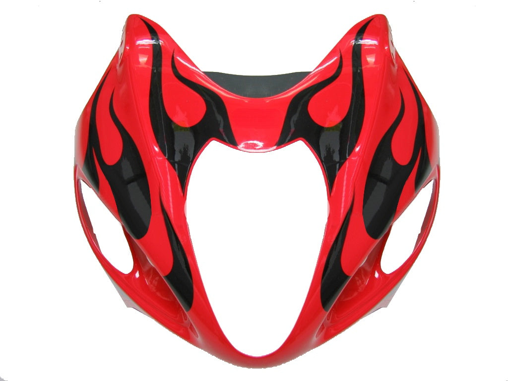 Amotopart Suzuki Hayabusa GSXR1300 1999-2007 Fairing Red&Balck Flame Kit