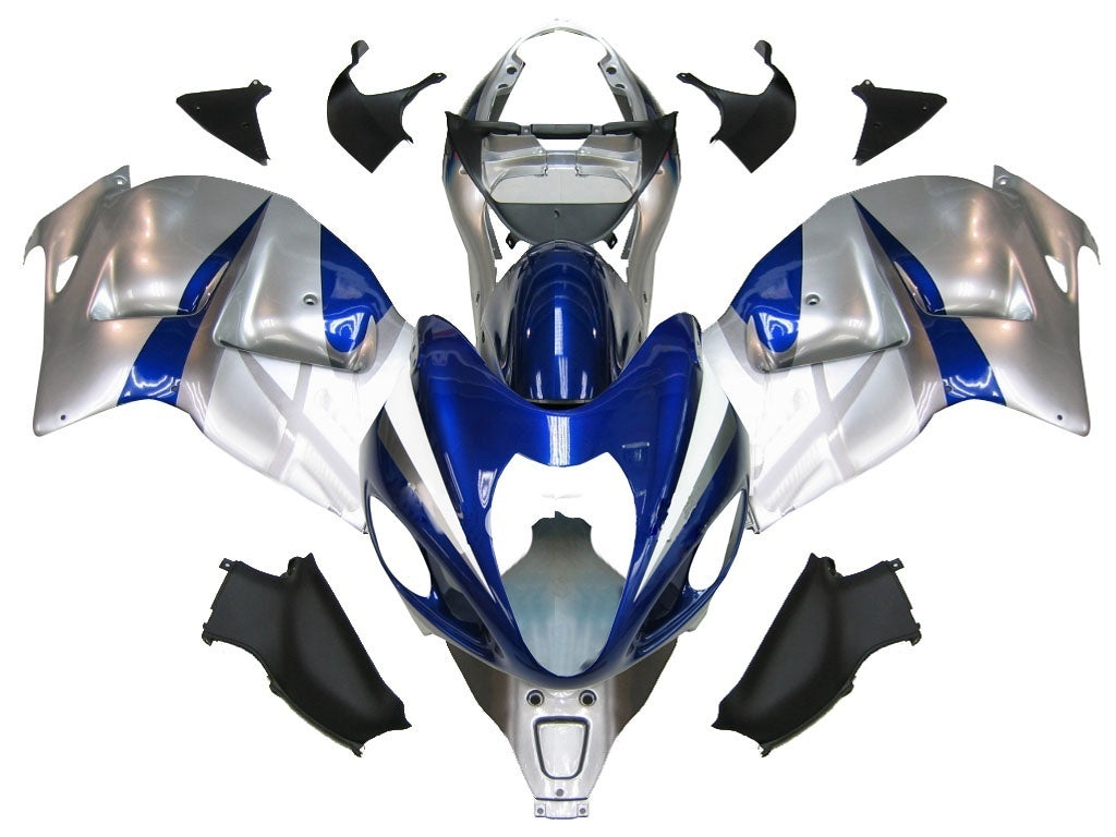 Amotopart 1999-2007 GSX1300R Fairing G-Sliver&Blue Kit