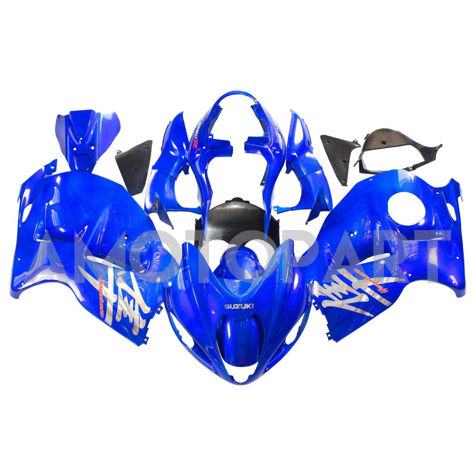 Amotopart 1999-2007 Suzuki Hayabusa GSX1300R Fairing Blue&Letter Kit