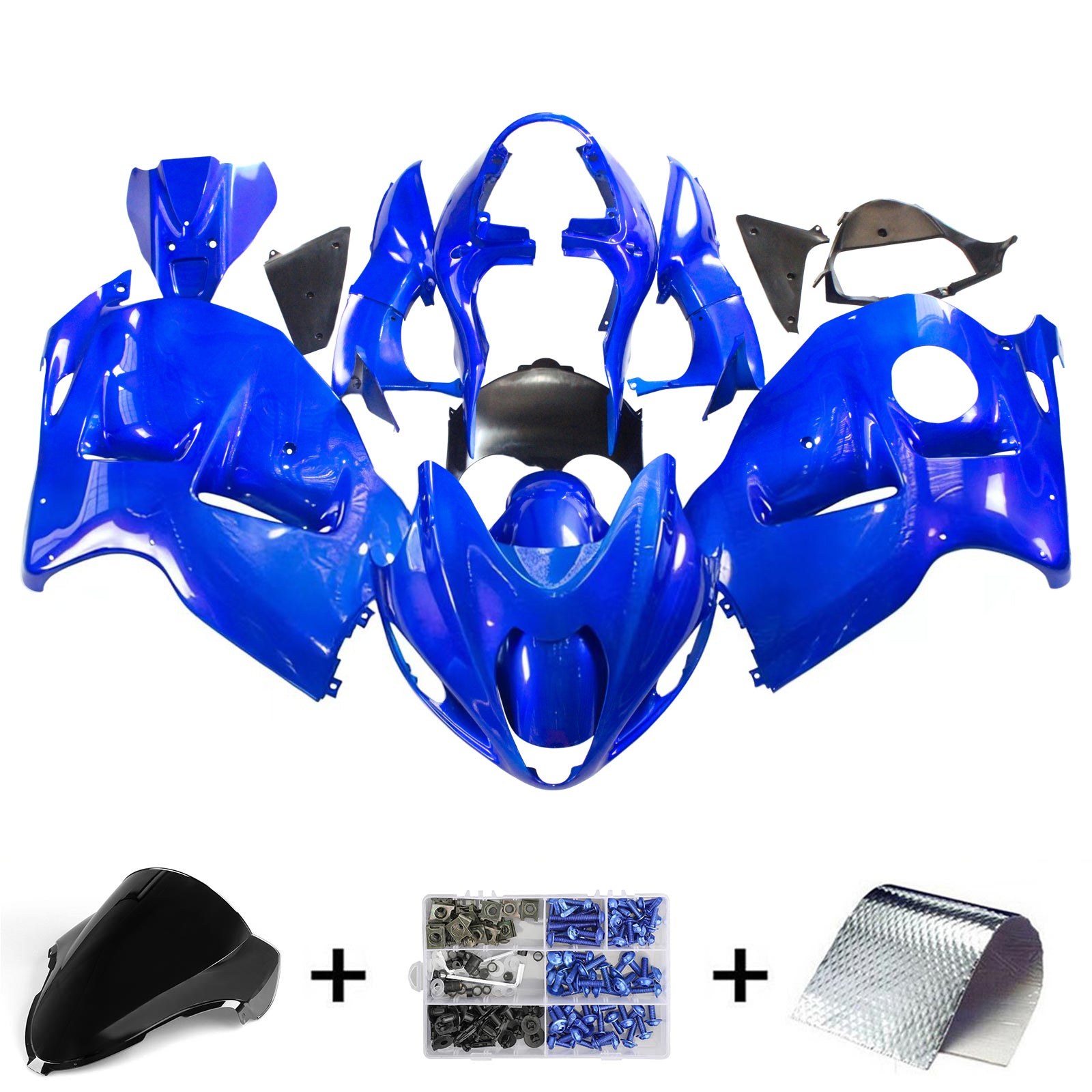 Amotopart 1999-2007 Suzuki Hayabusa GSX1300R Fairing Blue  Kit