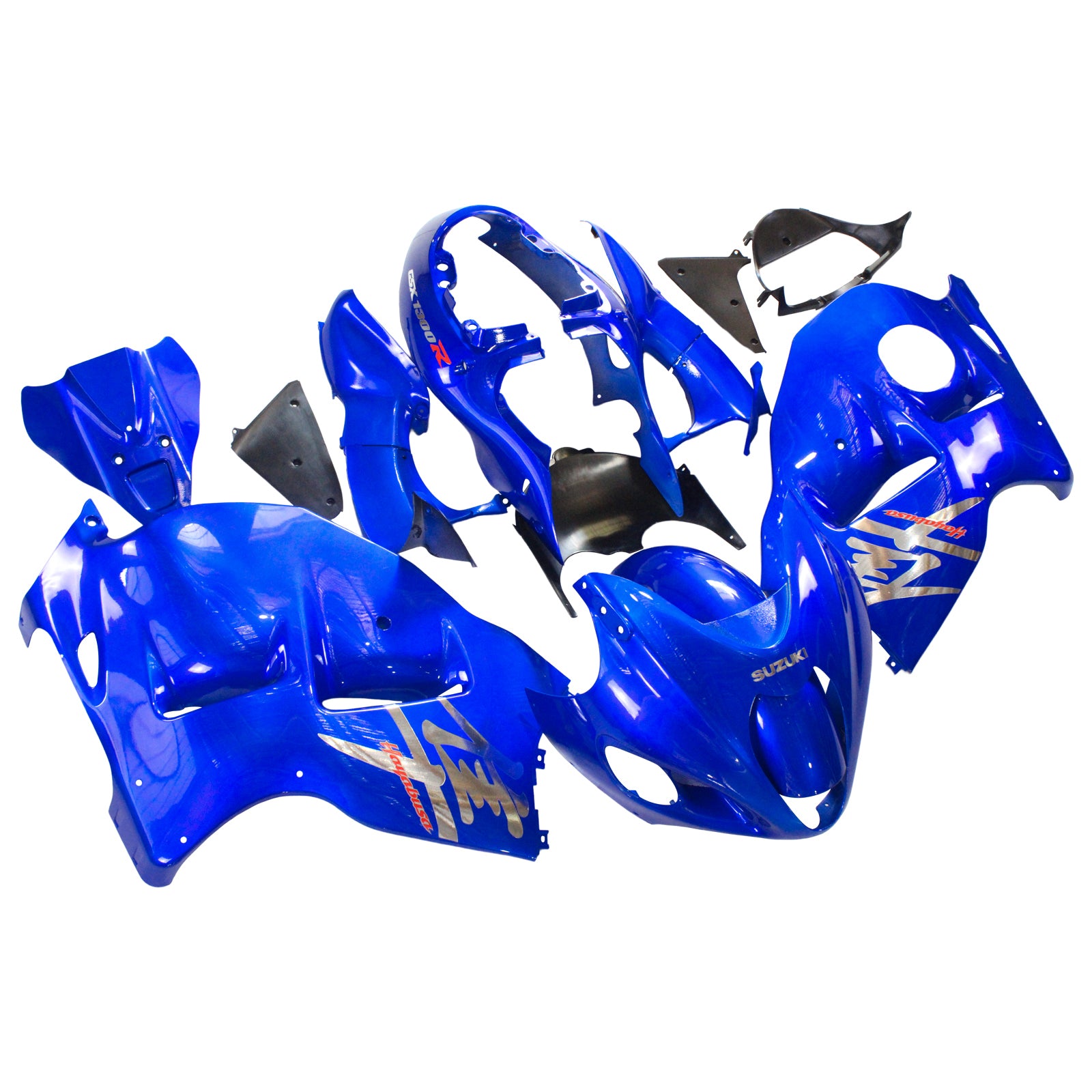 Amotopart 1999-2007 Suzuki Hayabusa GSX1300R carenatura blu e kit lettere