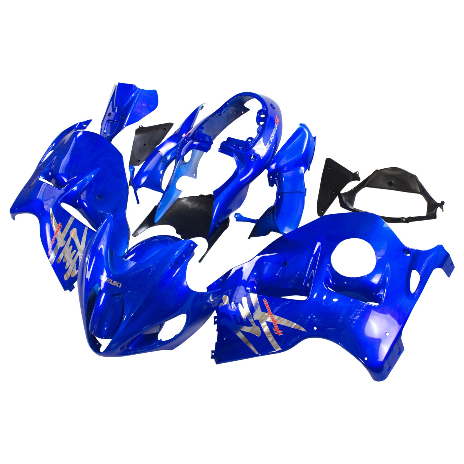 Amotopart 1999-2007 Suzuki Hayabusa GSX1300R carenatura blu e kit lettere