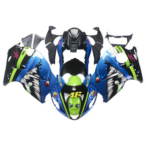 Amotopart 1999-2007 Suzuki Hayabusa GSX1300R Kit de carenado azul y verde