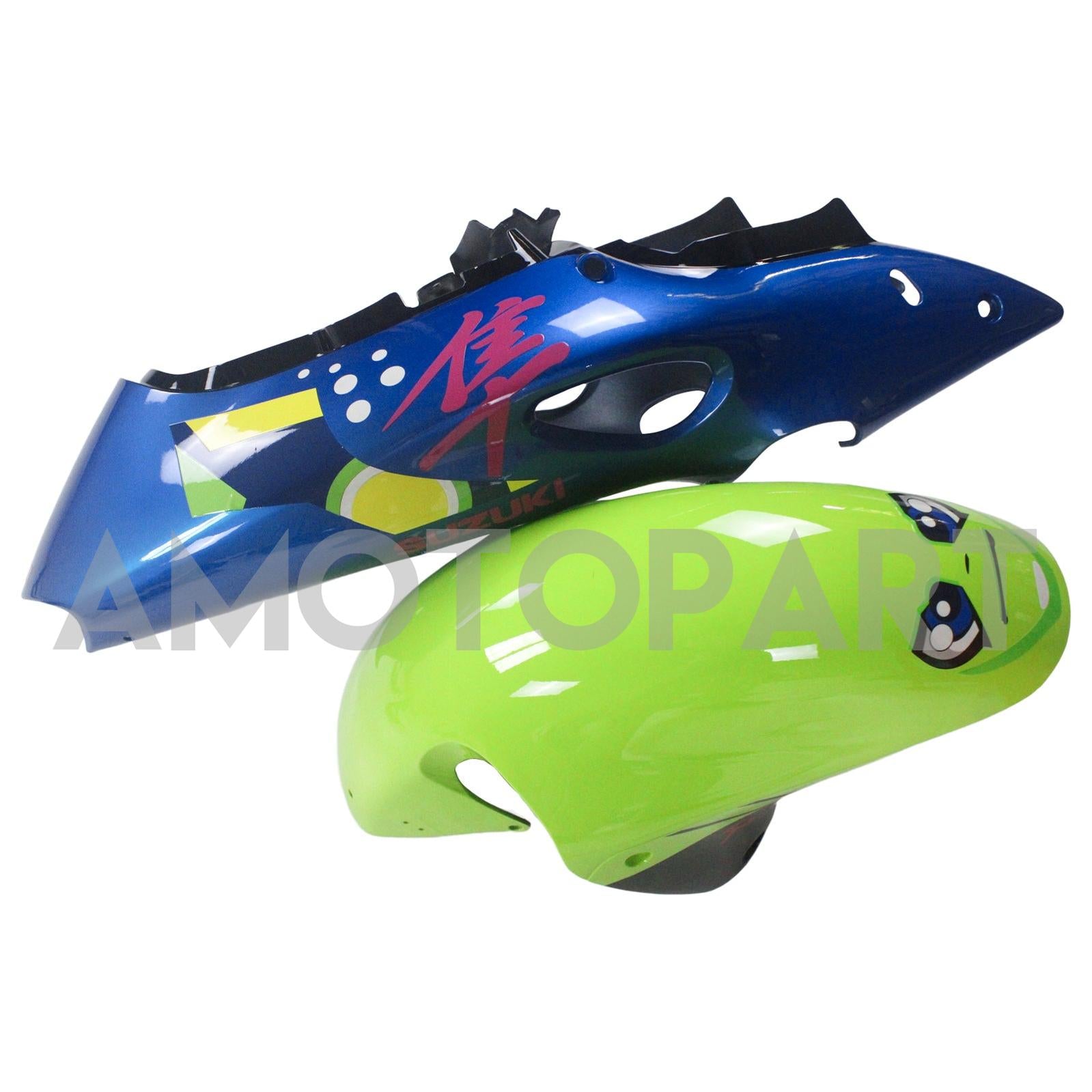 Amotopart 1999-2007 Suzuki Hayabusa GSX1300R Fairing Blue & Green Kit