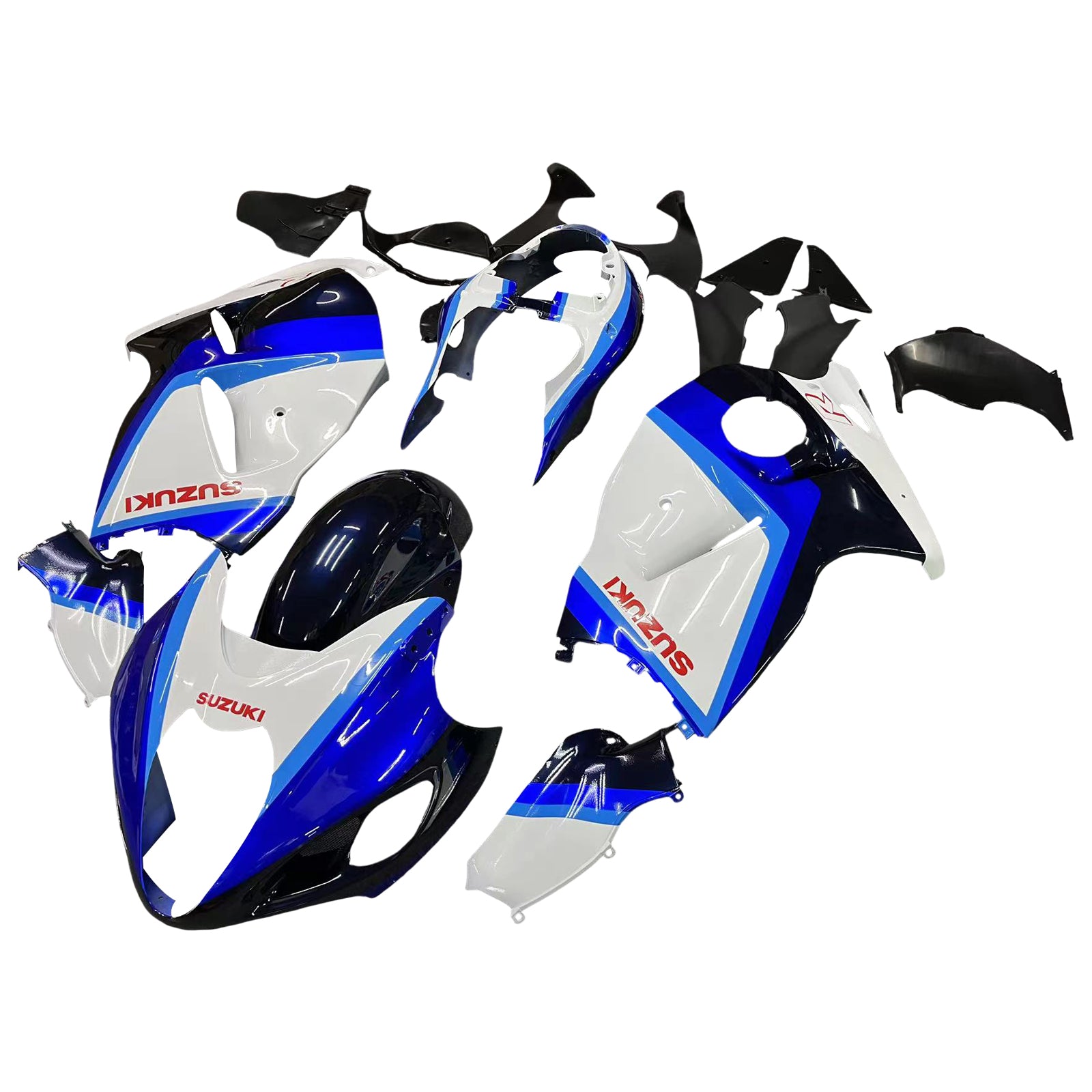 Amotopart 1999-2007 Suzuki Hayabusa GSX1300R Fairing Blue&White Kit