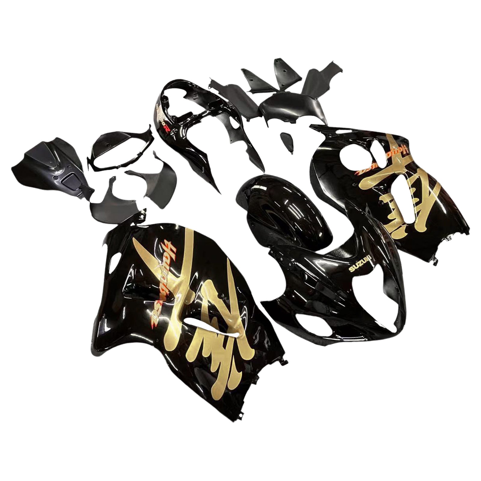 Amotopart 1999-2007 Suzuki Hayabusa GSX1300R Fairing Black&Gold Kit