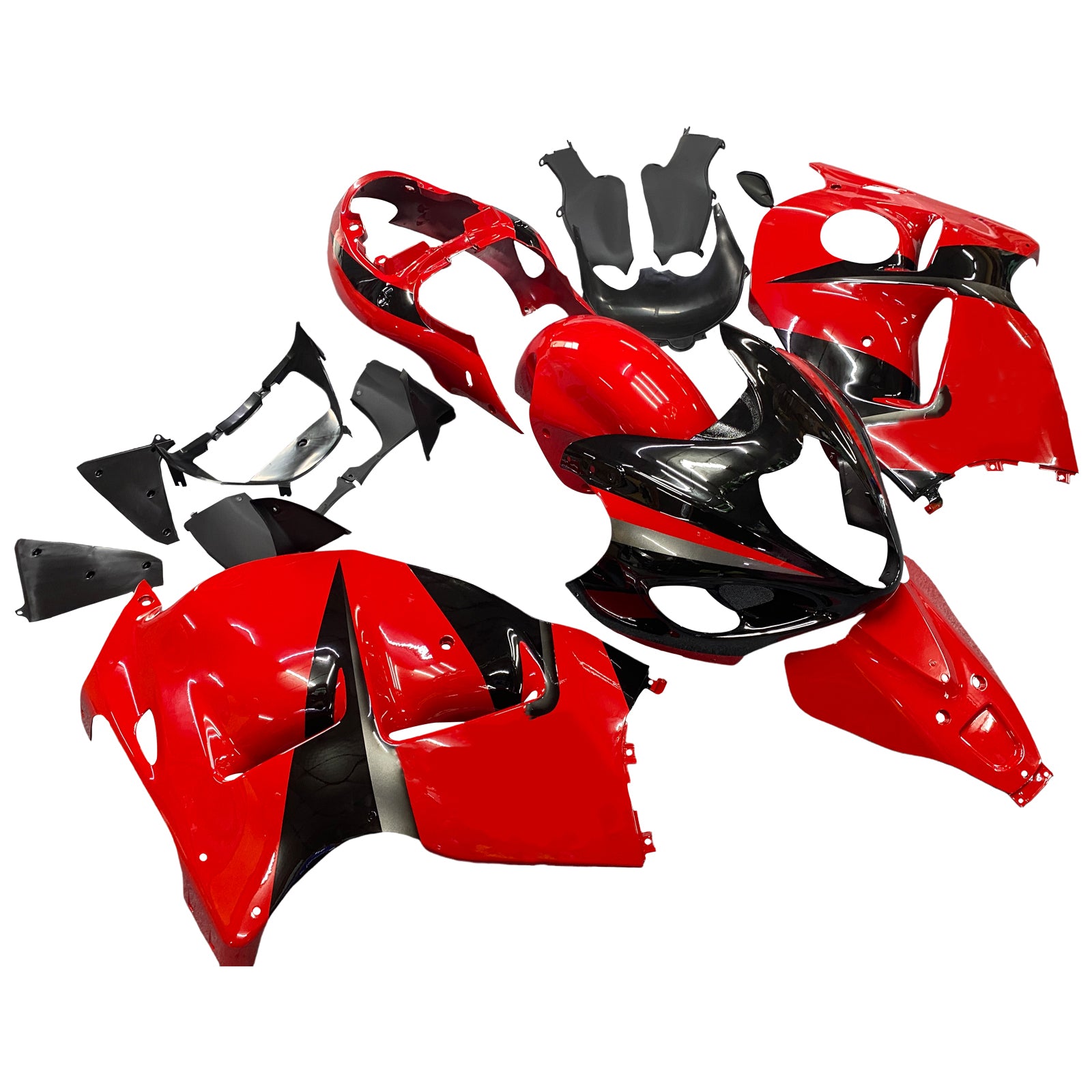 Amotopart 1999-2007 Suzuki Hayabusa GSX1300R Fairing Red Kit