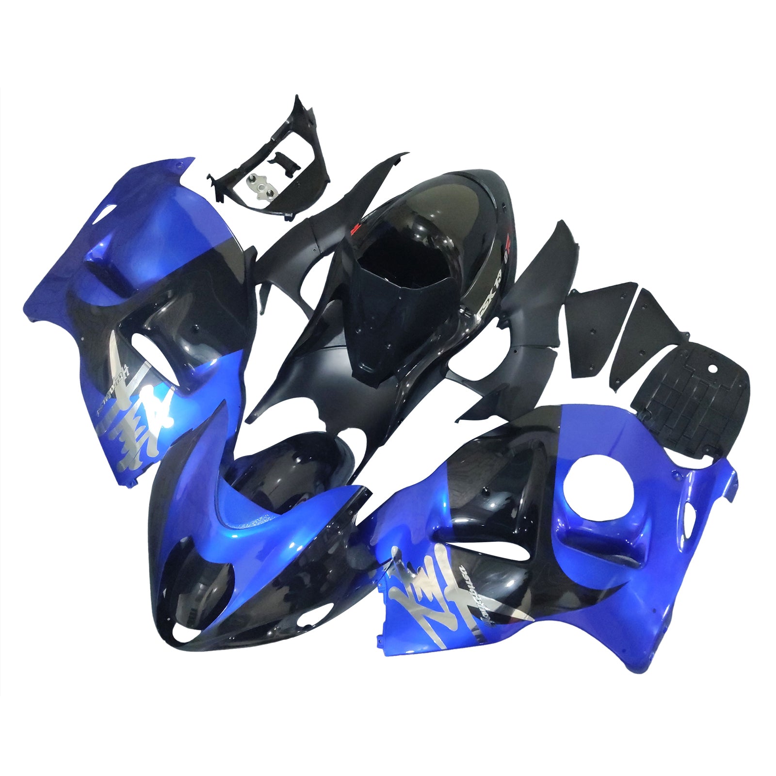 Amotopart 1999-2007 Suzuki Hayabusa GSX1300R Blau&Schwarzes Style2 Verkleidungsset
