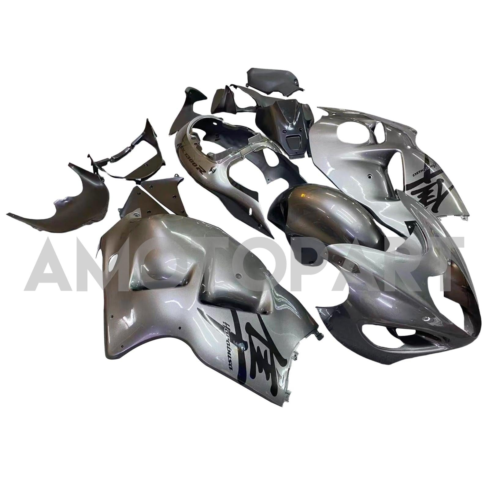 Amotopart 1999–2007 Suzuki Hayabusa GSX1300R Mattschwarzes Verkleidungsset