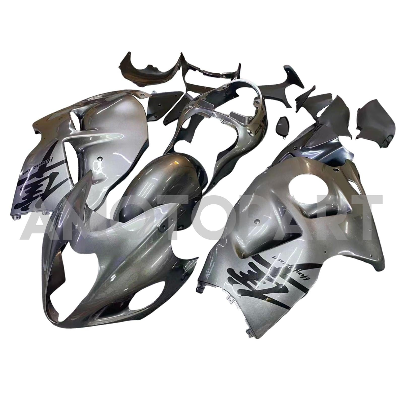 Amotopart 1999–2007 Suzuki Hayabusa GSX1300R Mattschwarzes Verkleidungsset