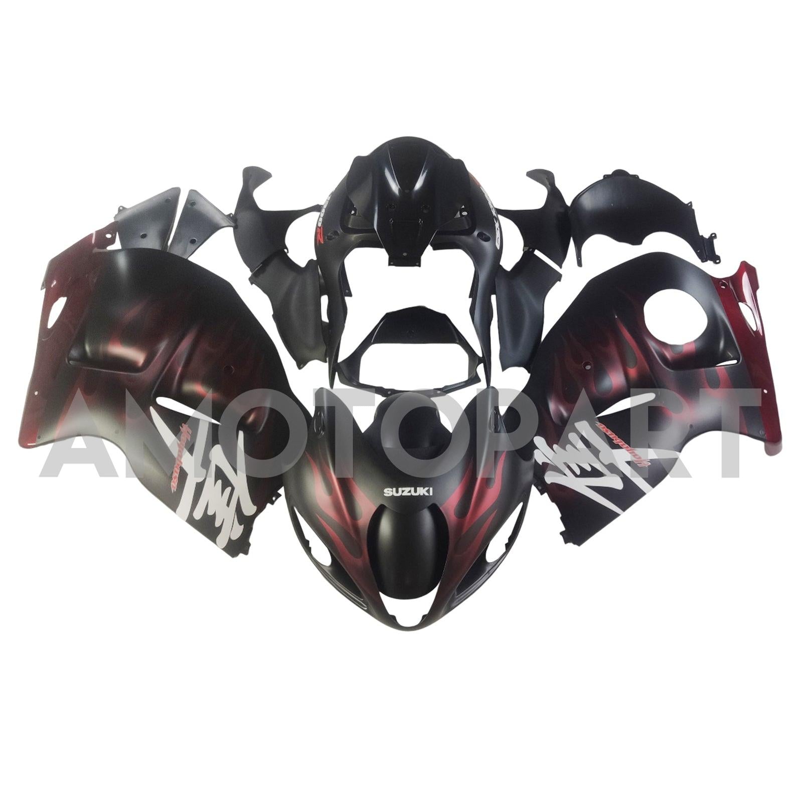 Amotopart 1999-2007 Suzuki GSX1300R Fairing Red&Black Kit