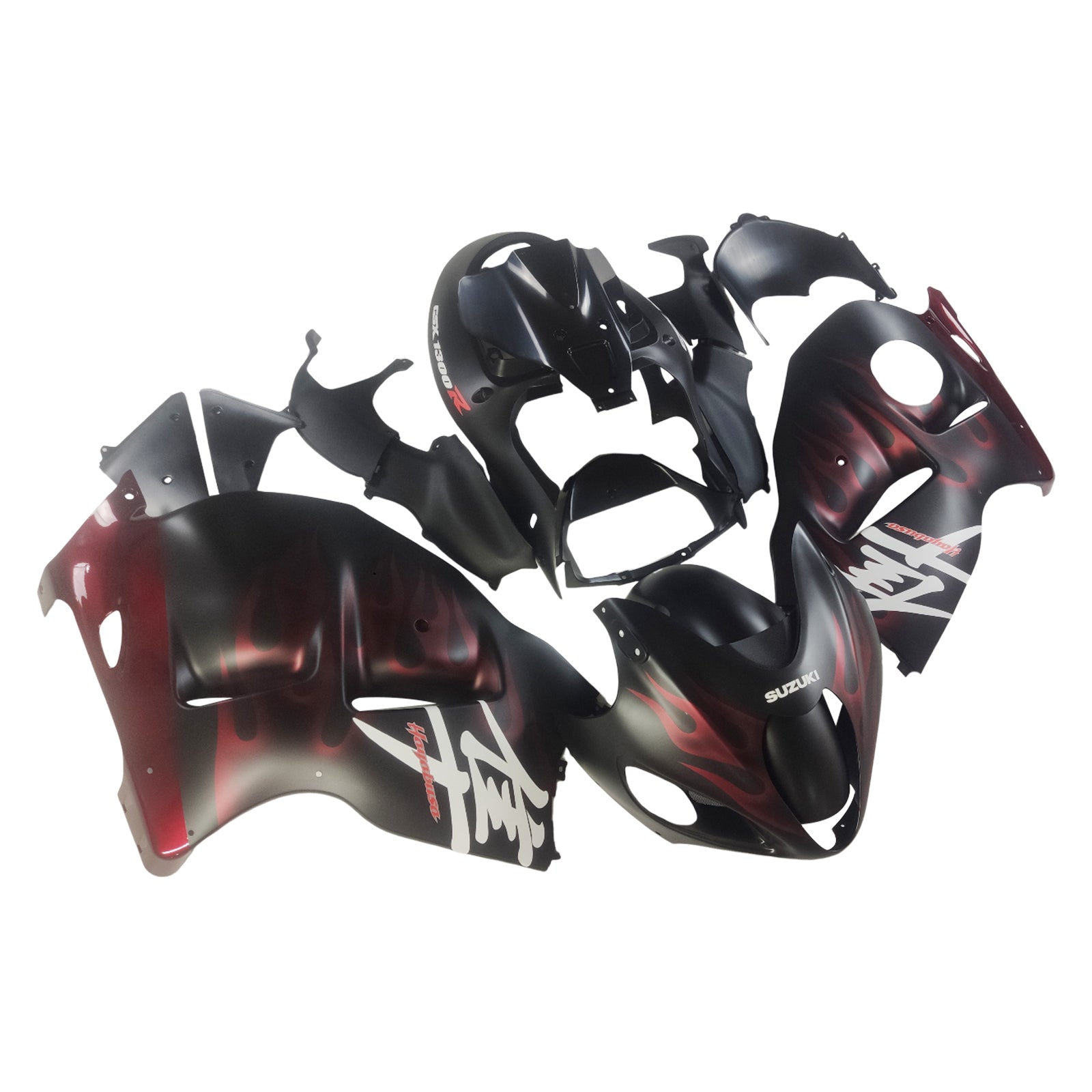 Amotopart 1999-2007 Suzuki GSX1300R Fairing Red&Black Kit