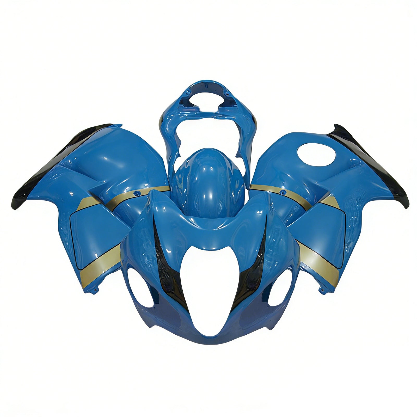 Amotopart 1999-2007 GSX1300R Hayabusa Suzuki Kit carenatura blu con accenti gialli