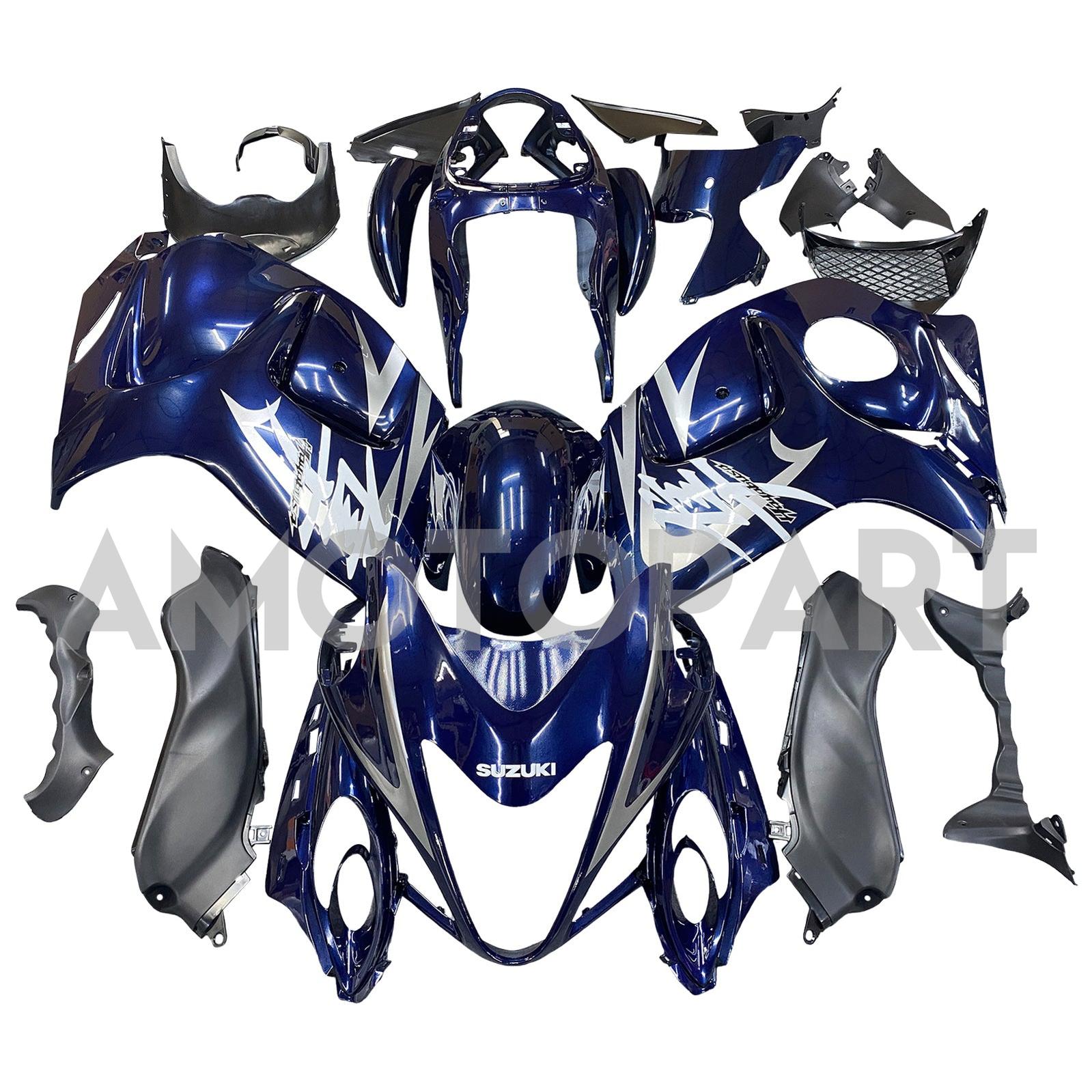 Amotopart 2008-2020 Suzuki Hayabusa GSX1300R Gloss Dark Blue Fairing Kit
