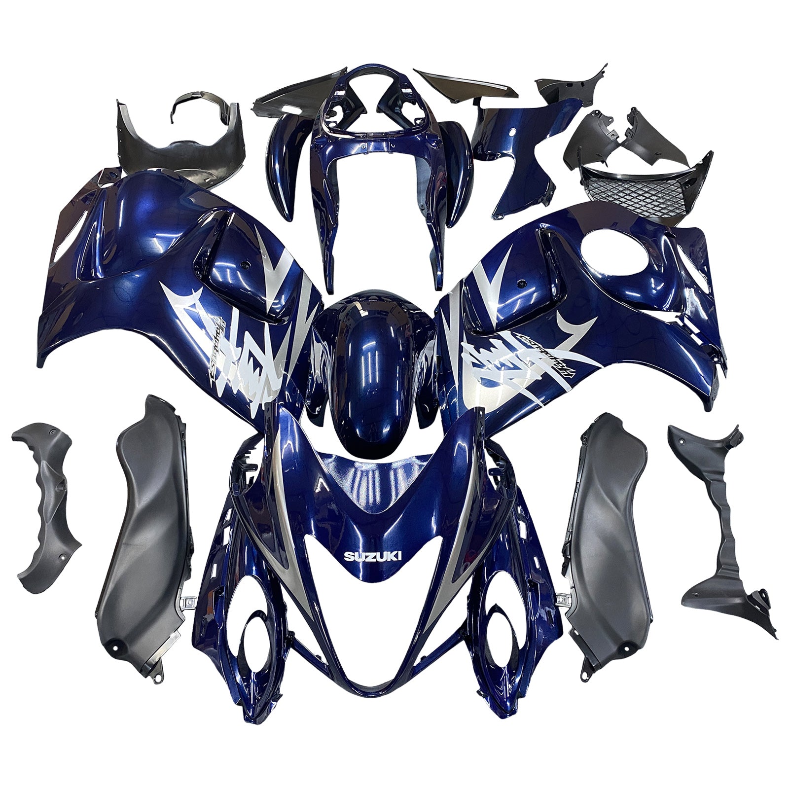 Amotopart 2008-2020 Kit carena Suzuki Hayabusa GSX1300R blu scuro lucido