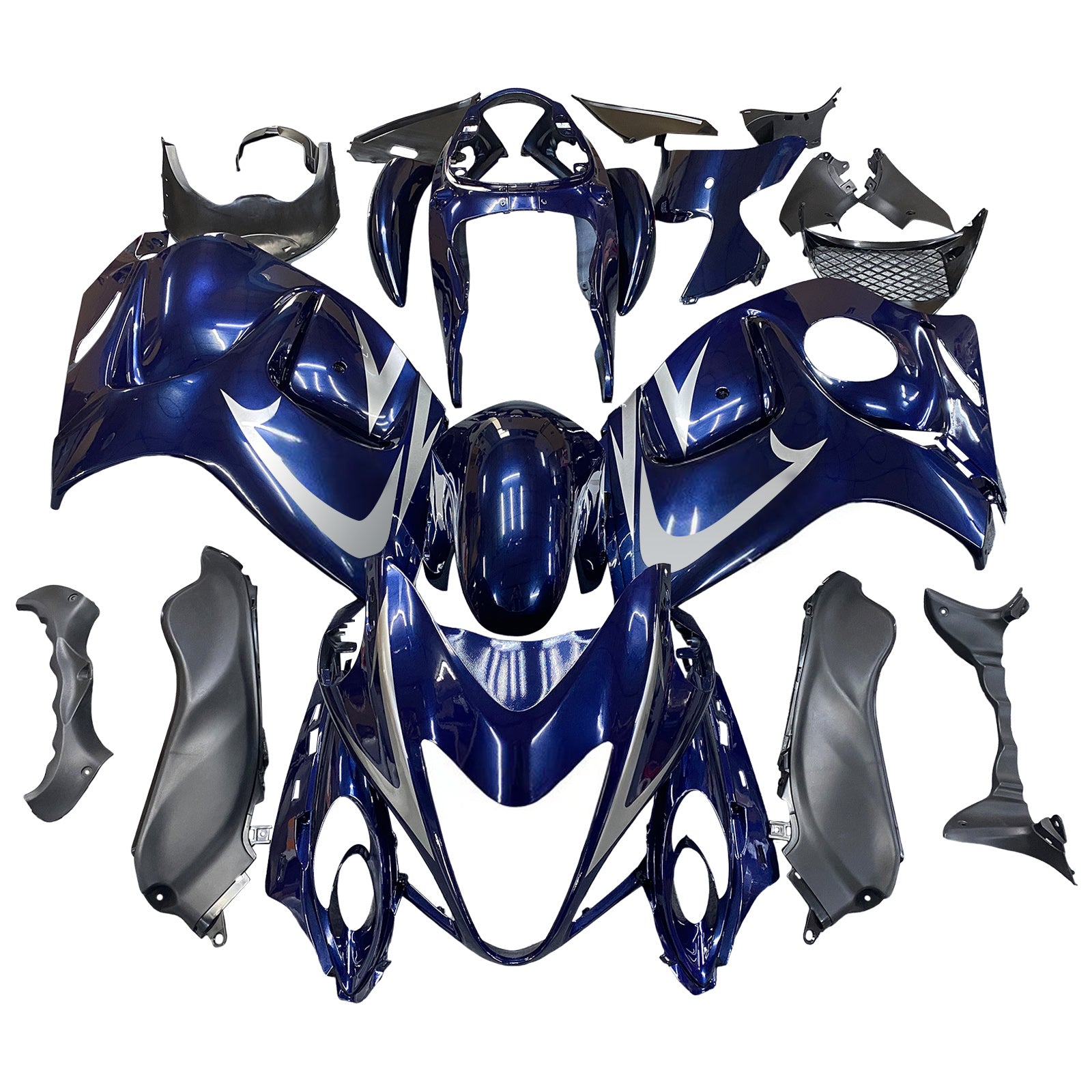Amotopart 2008-2020 Suzuki Hayabusa GSX1300R Gloss Dark Blue Fairing Kit