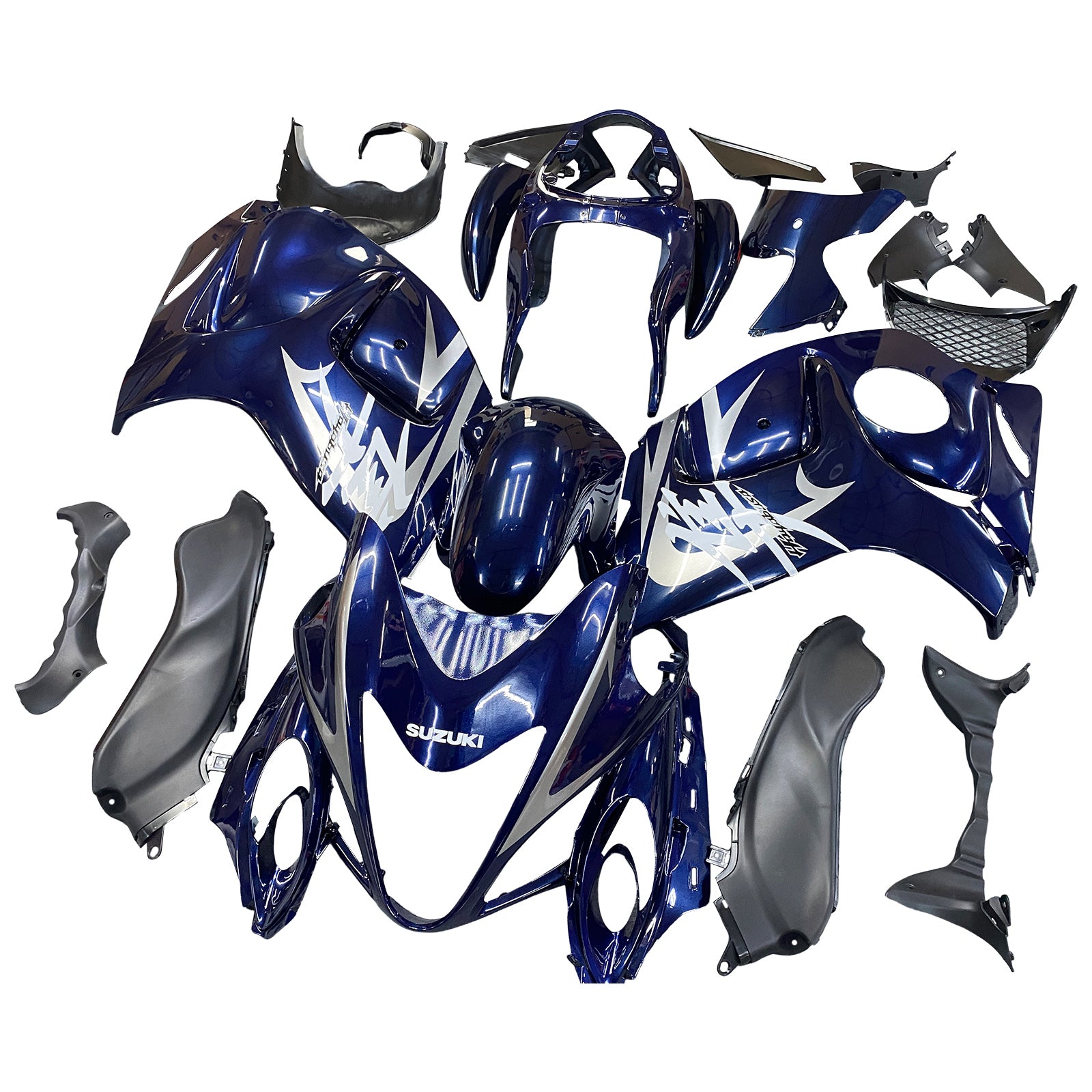 Amotopart 2008-2020 Suzuki Hayabusa GSX1300R Gloss Dark Blue Fairing Kit