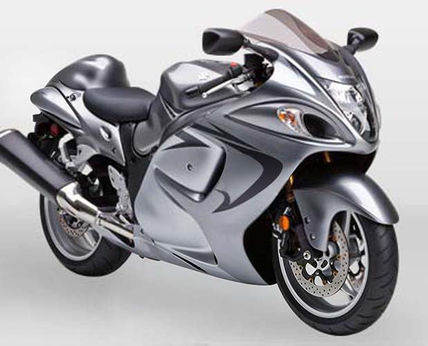 Amotopart 2008-2020 Suzuki Hayabusa GSX1300R Grey&Silver Fairing Kit