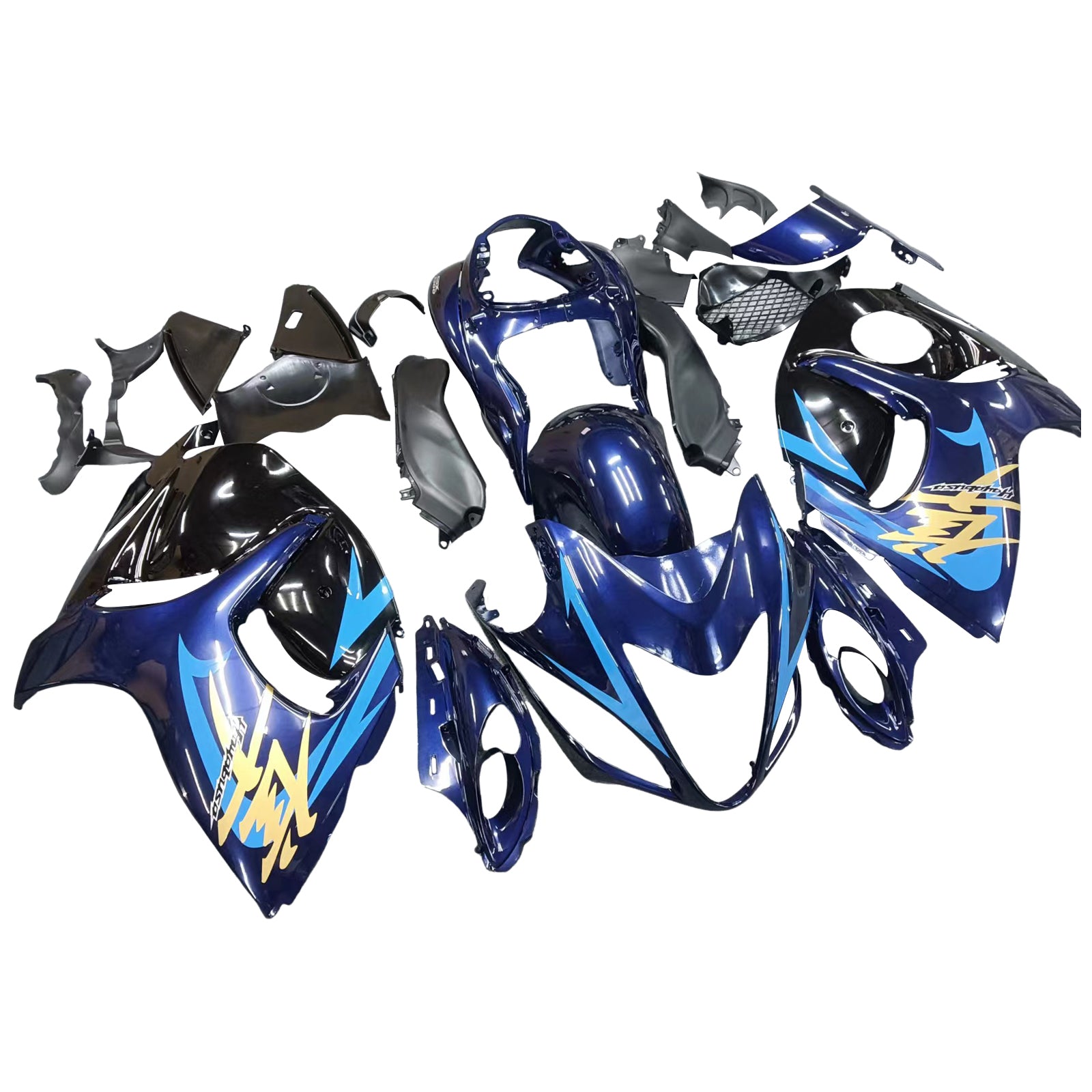 Amotopart 2008-2020 Suzuki Hayabusa GSX1300R Blue Style3 Fairing Kit