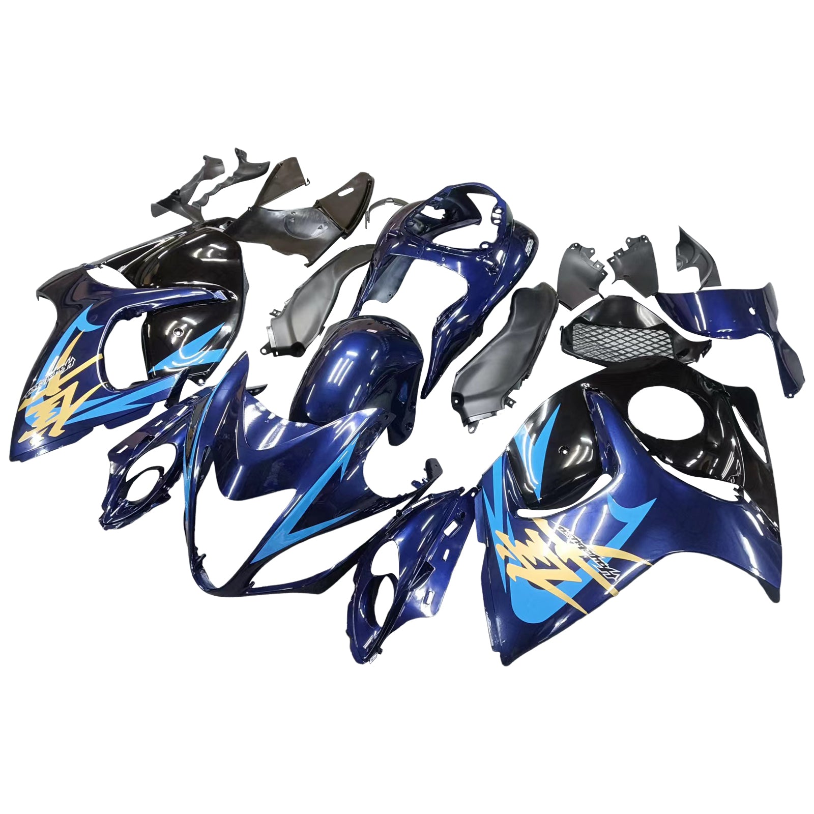 Amotopart 2008-2020 Suzuki Hayabusa GSX1300R Blue Style3 Fairing Kit