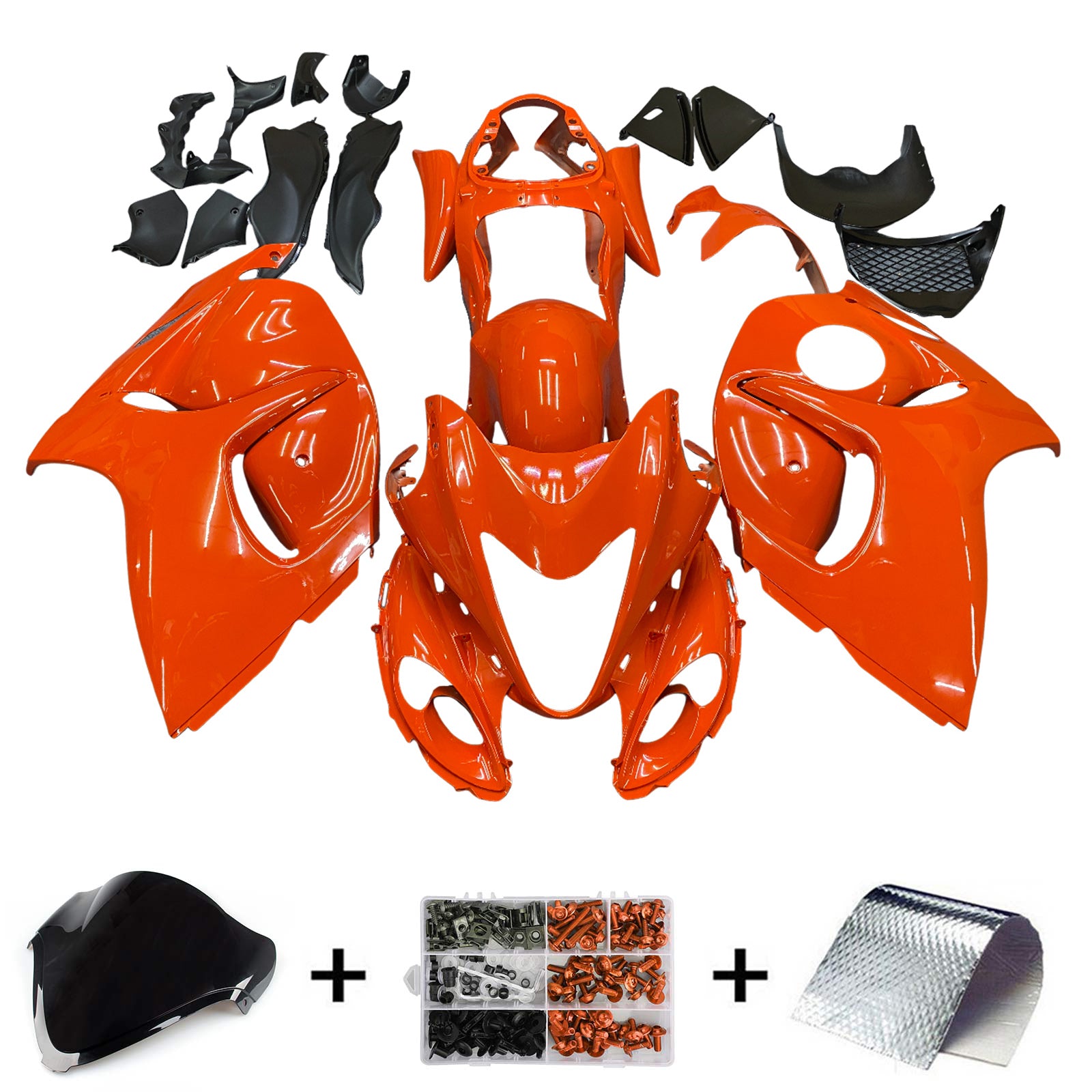 Amotopart 2008-2020 Suzuki Hayabusa GSX1300R Kit de carenado naranja