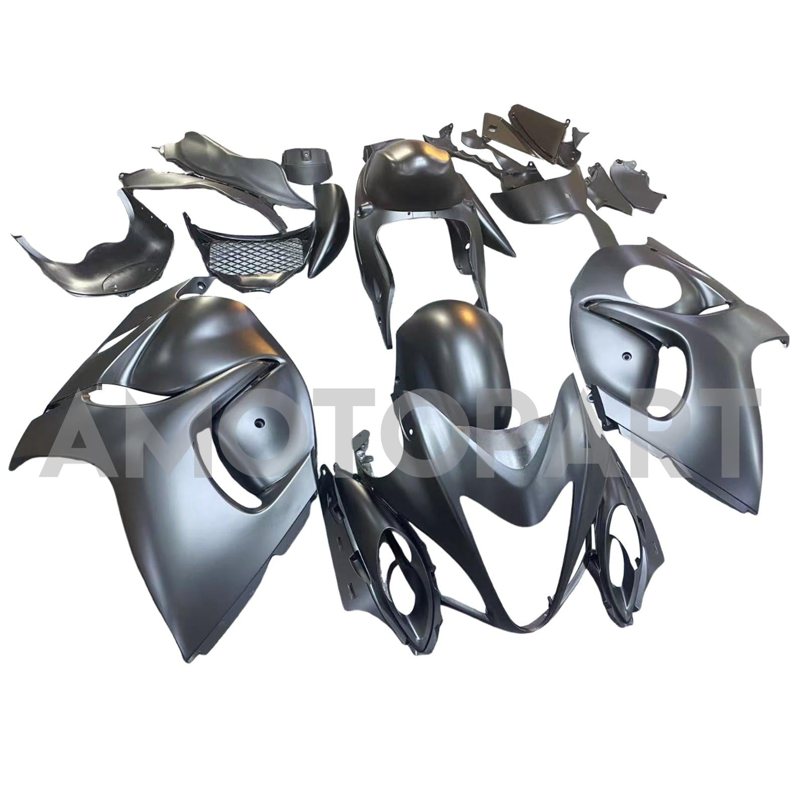 Amotopart 2008-2020 GSX1300R Hayabusa Suzuki Matte Black Abzugskit
