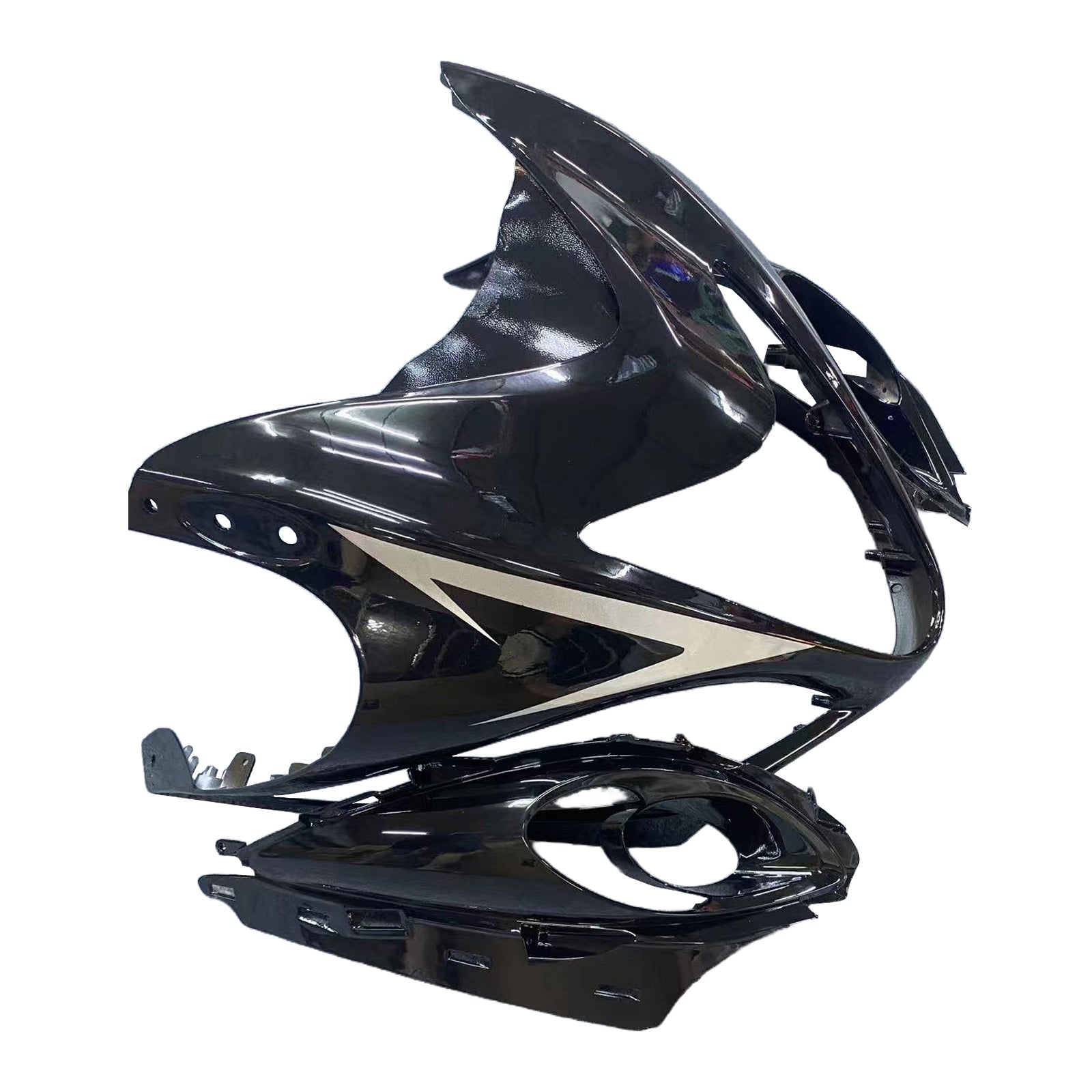 Amotopart 2008–2020 GSX1300R Hayabusa Suzuki Schwarz-Weiß-Verkleidungsset