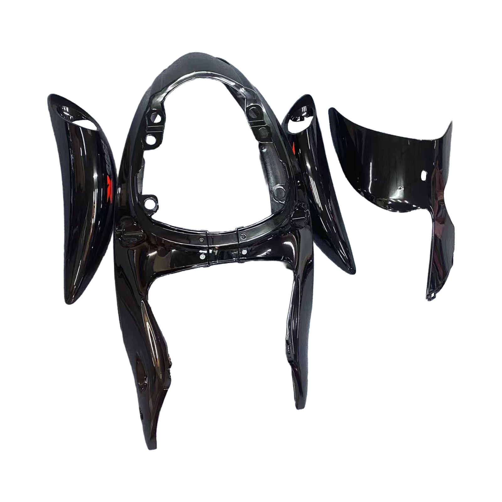 Amotopart 2008–2020 GSX1300R Hayabusa Suzuki Schwarz-Weiß-Verkleidungsset