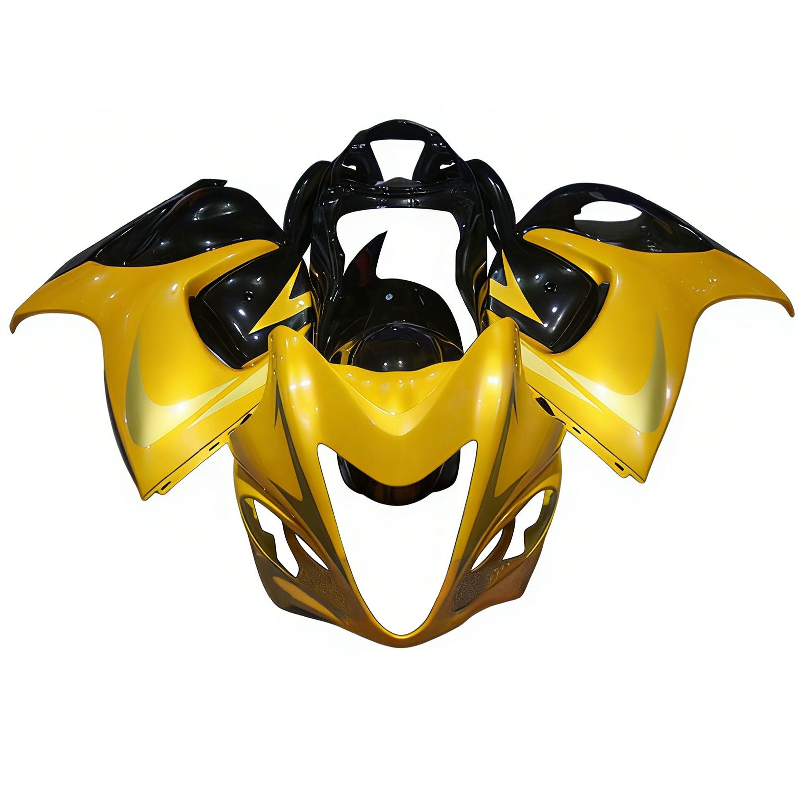 Amotopart 2008-2020 GSX1300R Hayabusa Suzuki Gold & Black Fairing Kit