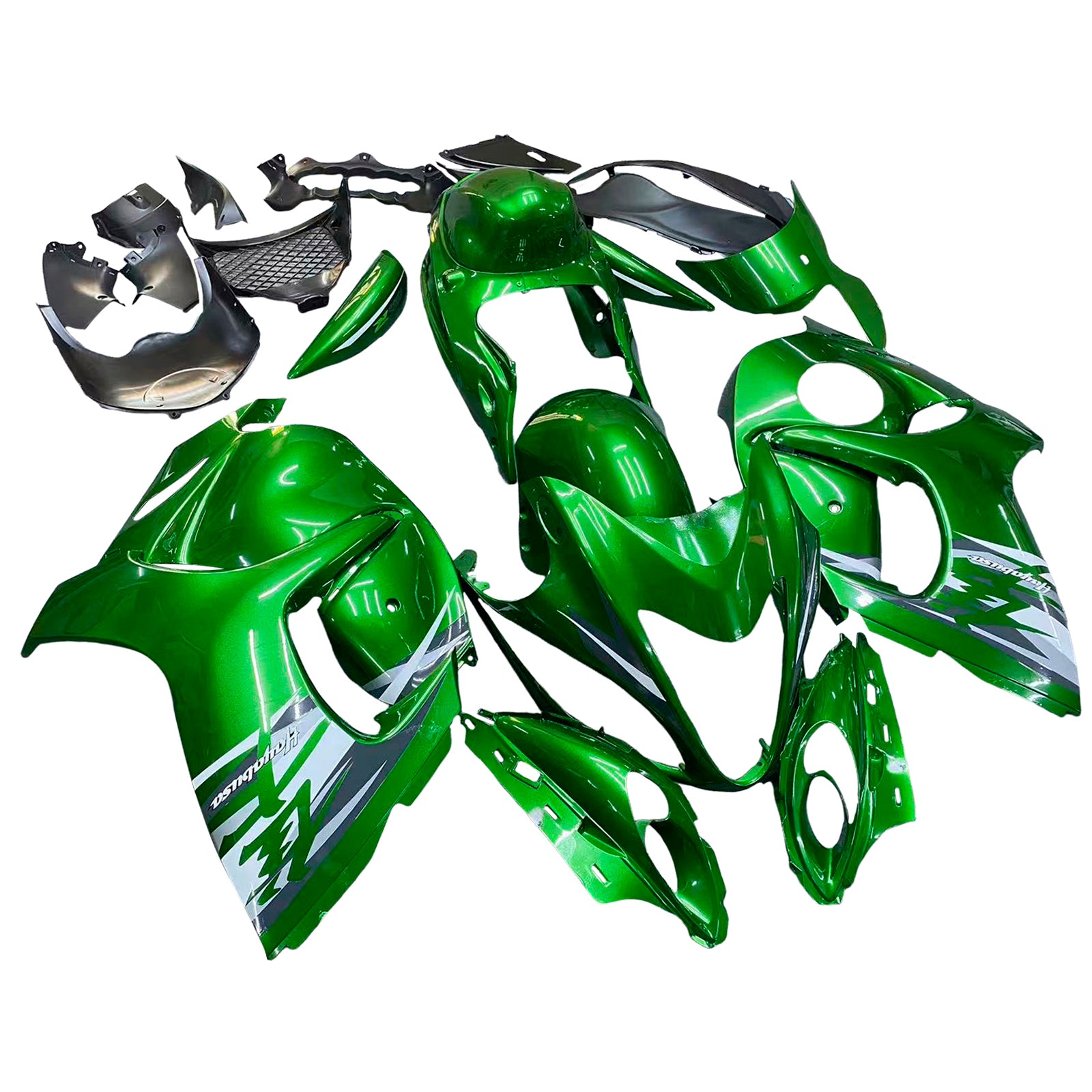 Amotopart 2008-2020 GSX1300R Hayabusa Suzuki Dark Green Fairing Kit